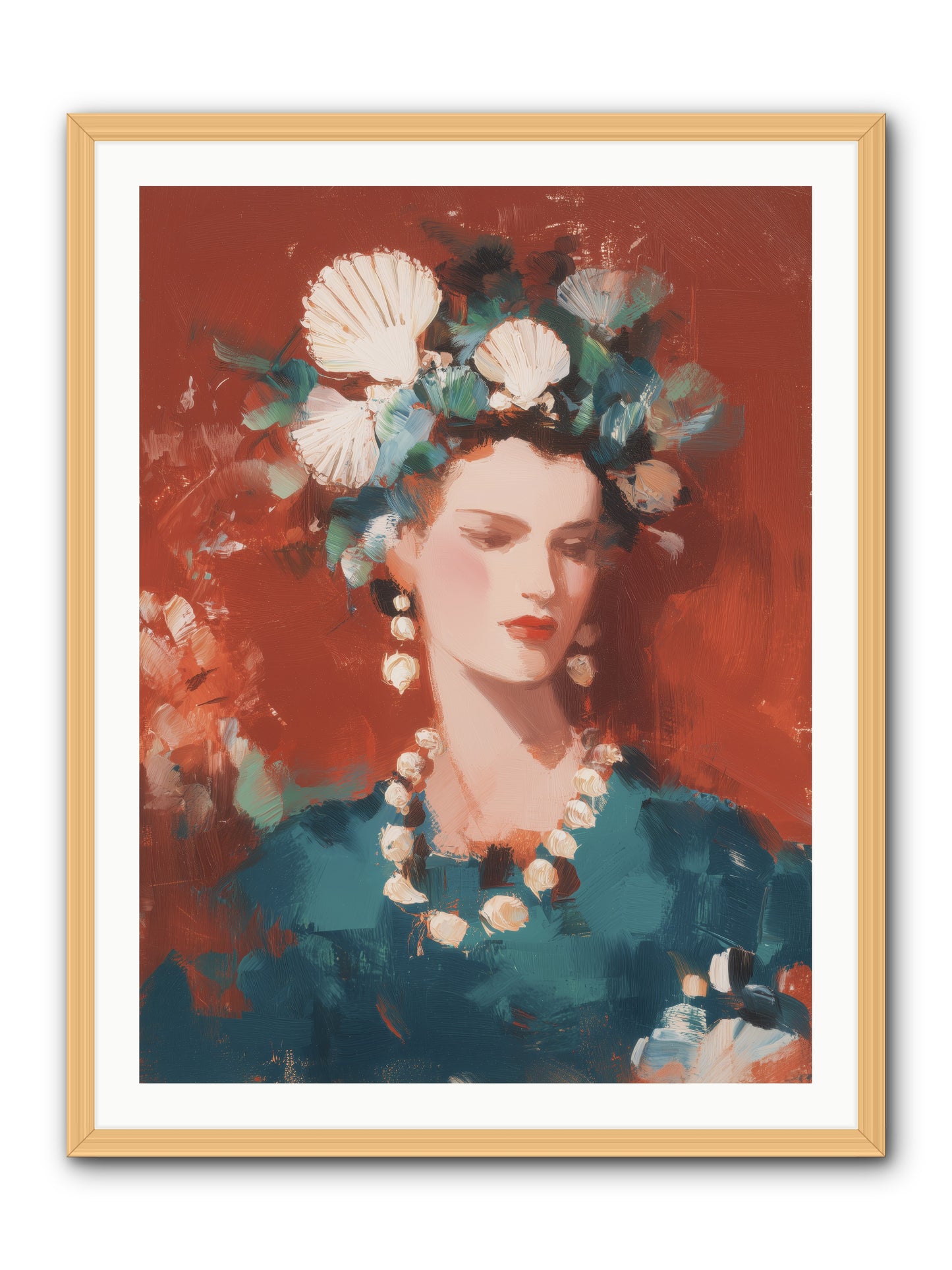Oceanic Empress -- Framed Print - Natural 30x40
