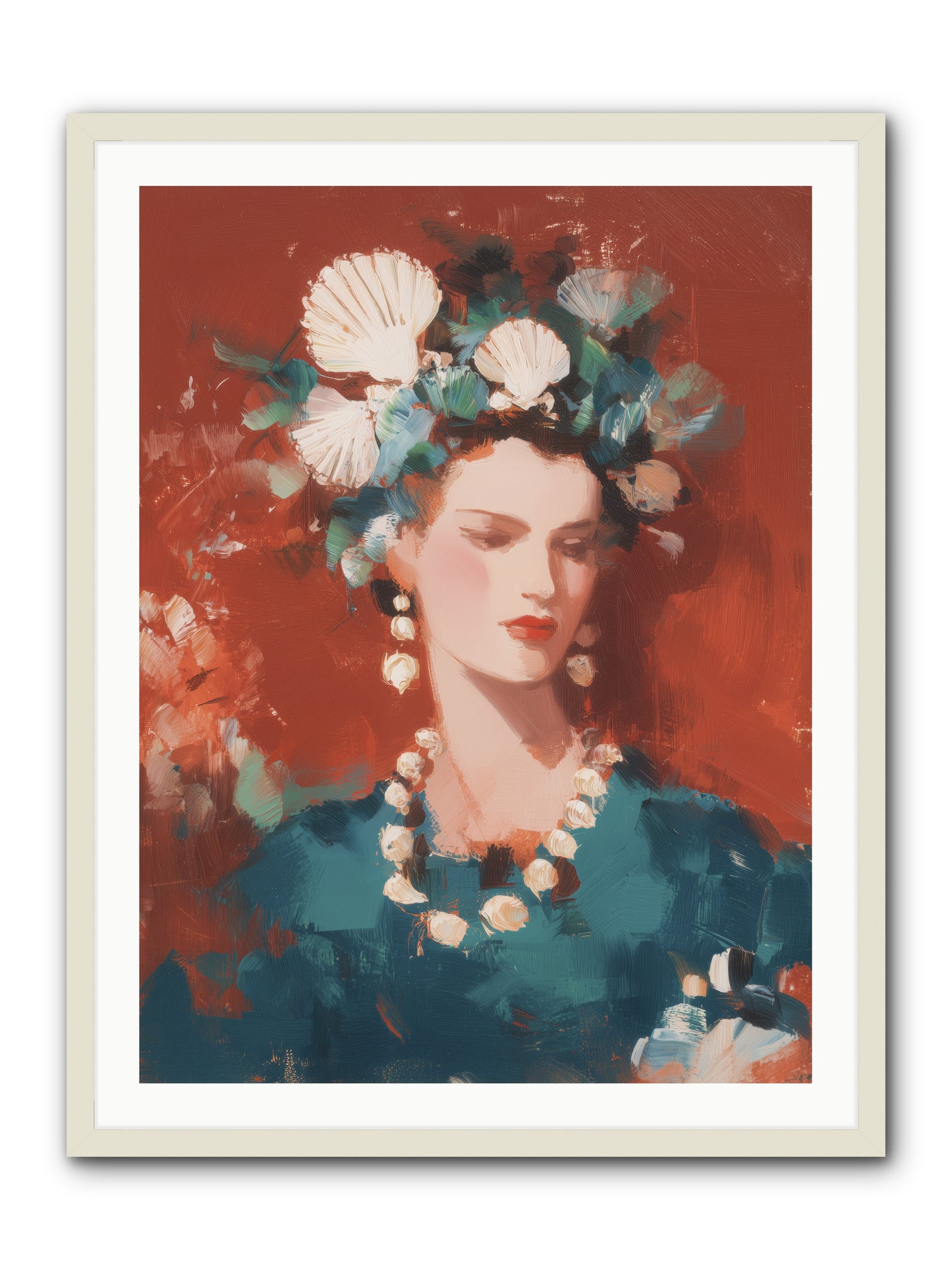 Oceanic Empress -- Framed Print - White 30x40