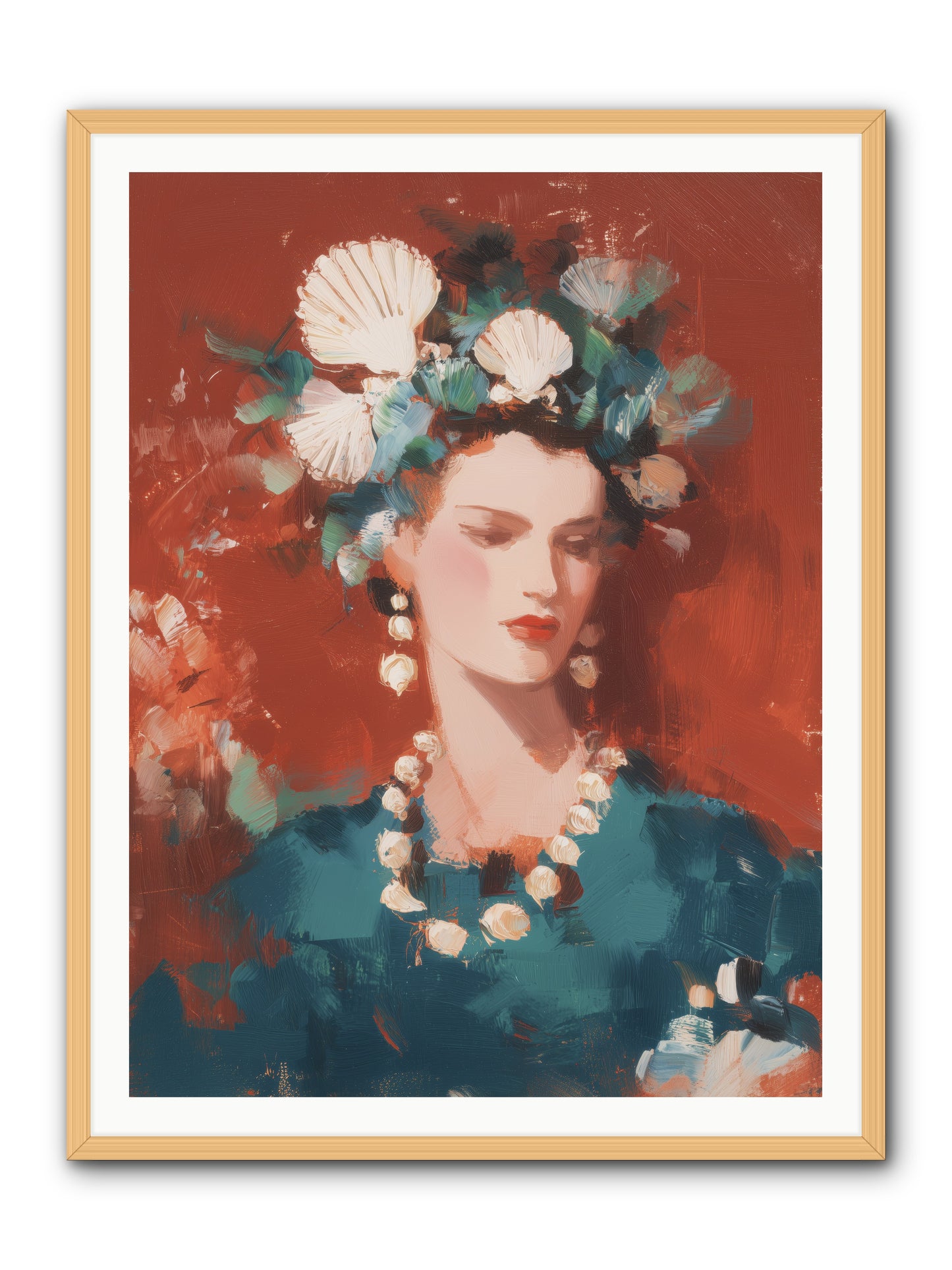 Oceanic Empress -- Framed Print - Natural 36x48
