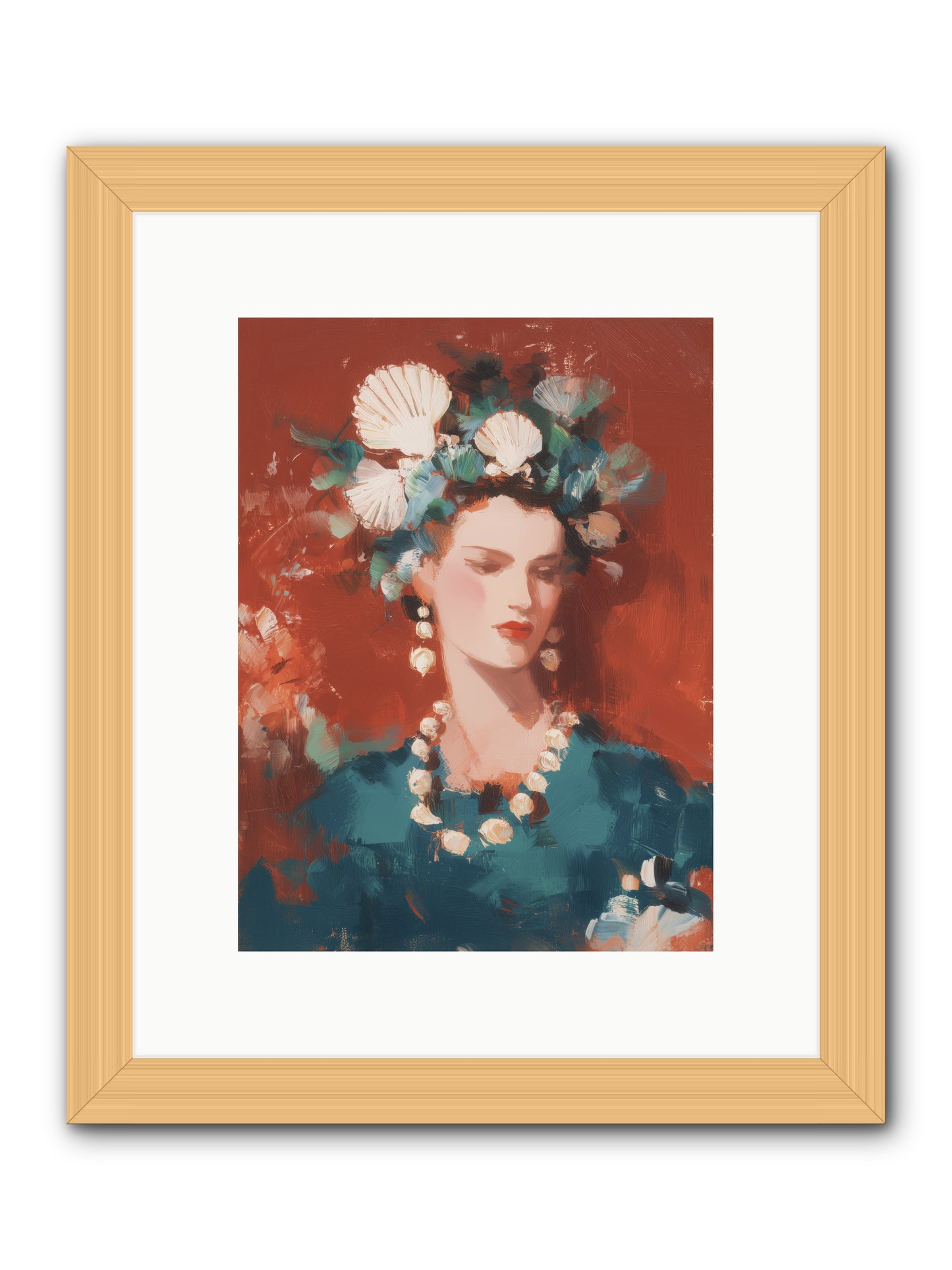 Oceanic Empress -- Framed Print - Natural 9x12