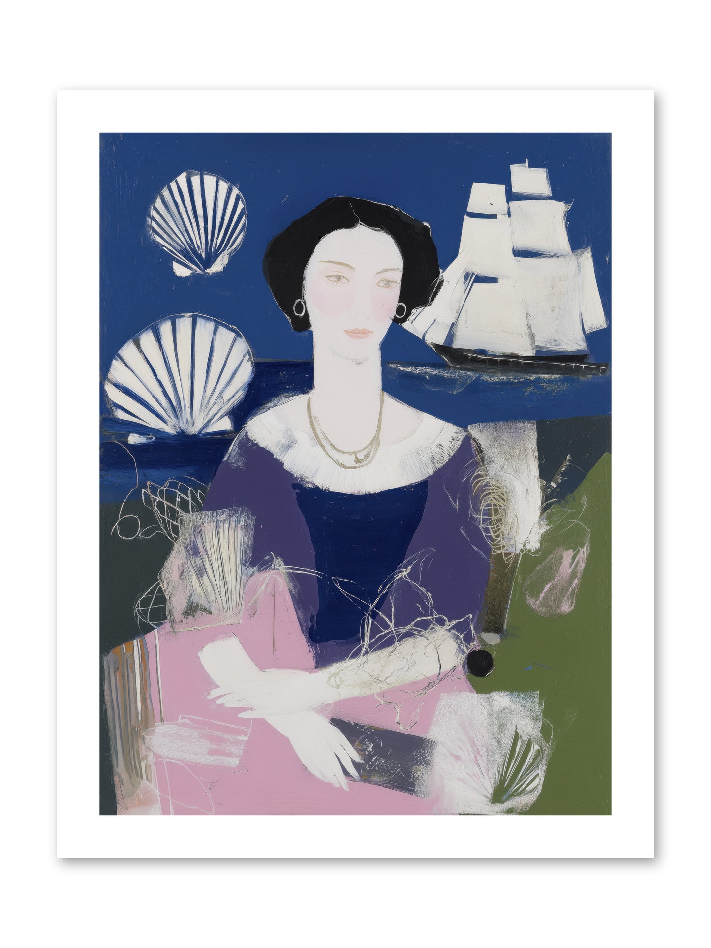 Oceanic Goddess -- Loose Canvas Print 12x16