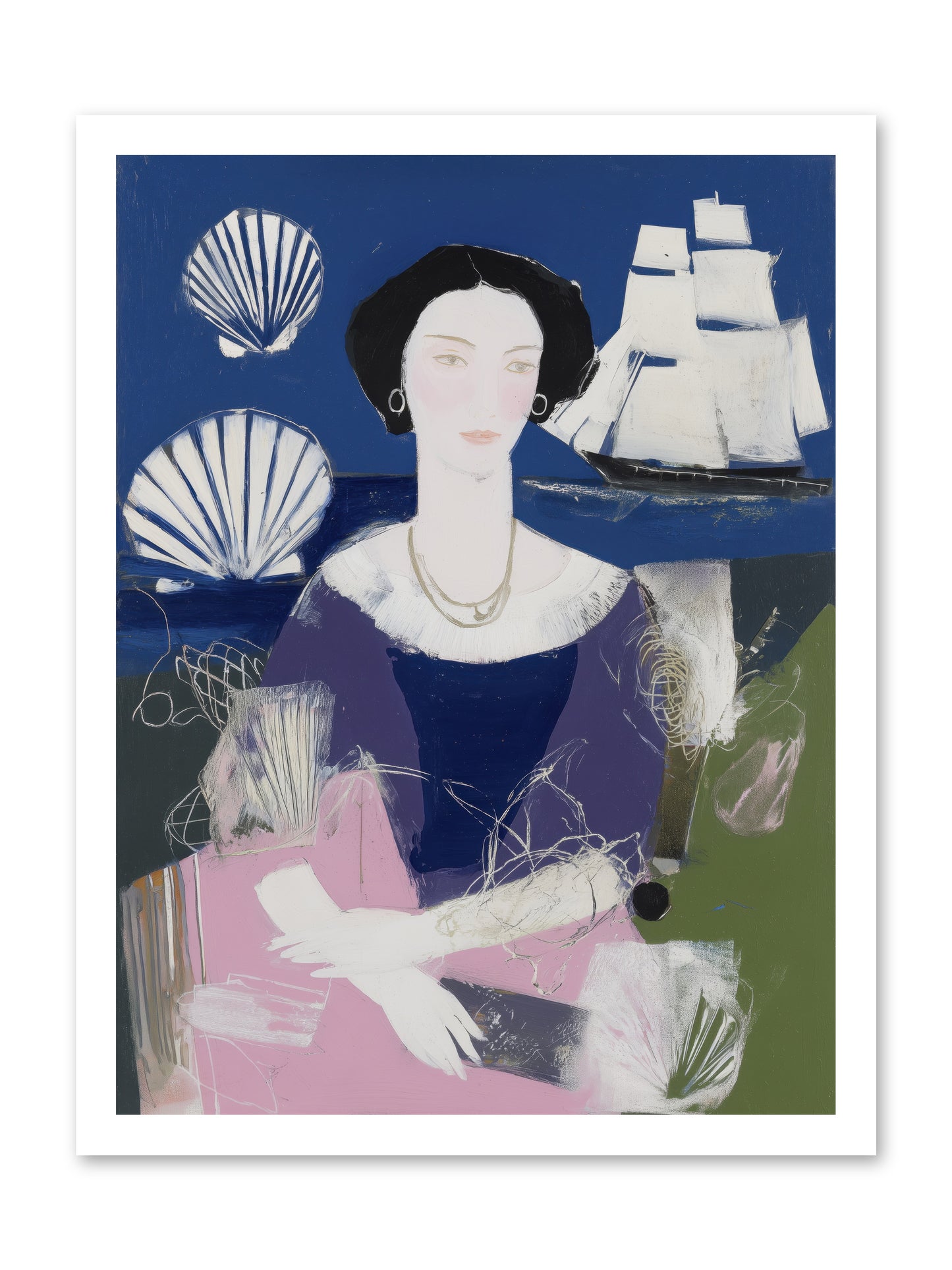 Oceanic Goddess -- Loose Canvas Print 18x24