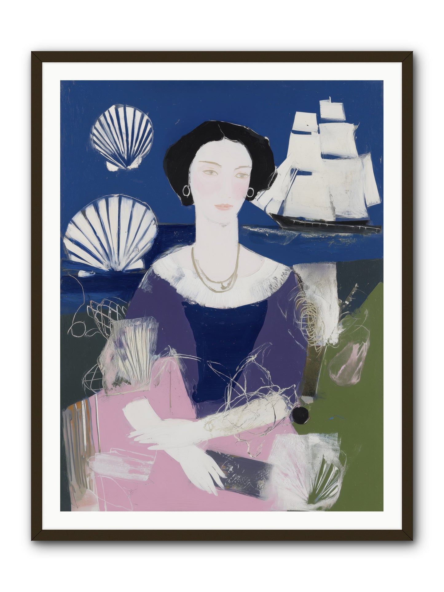 Oceanic Goddess -- Framed Print - Black 36x48