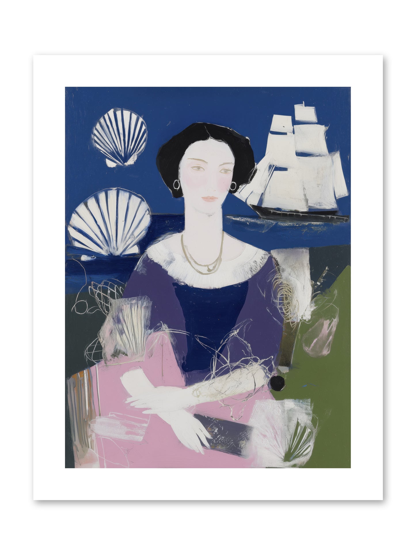 Oceanic Goddess -- Paper Print 9x12