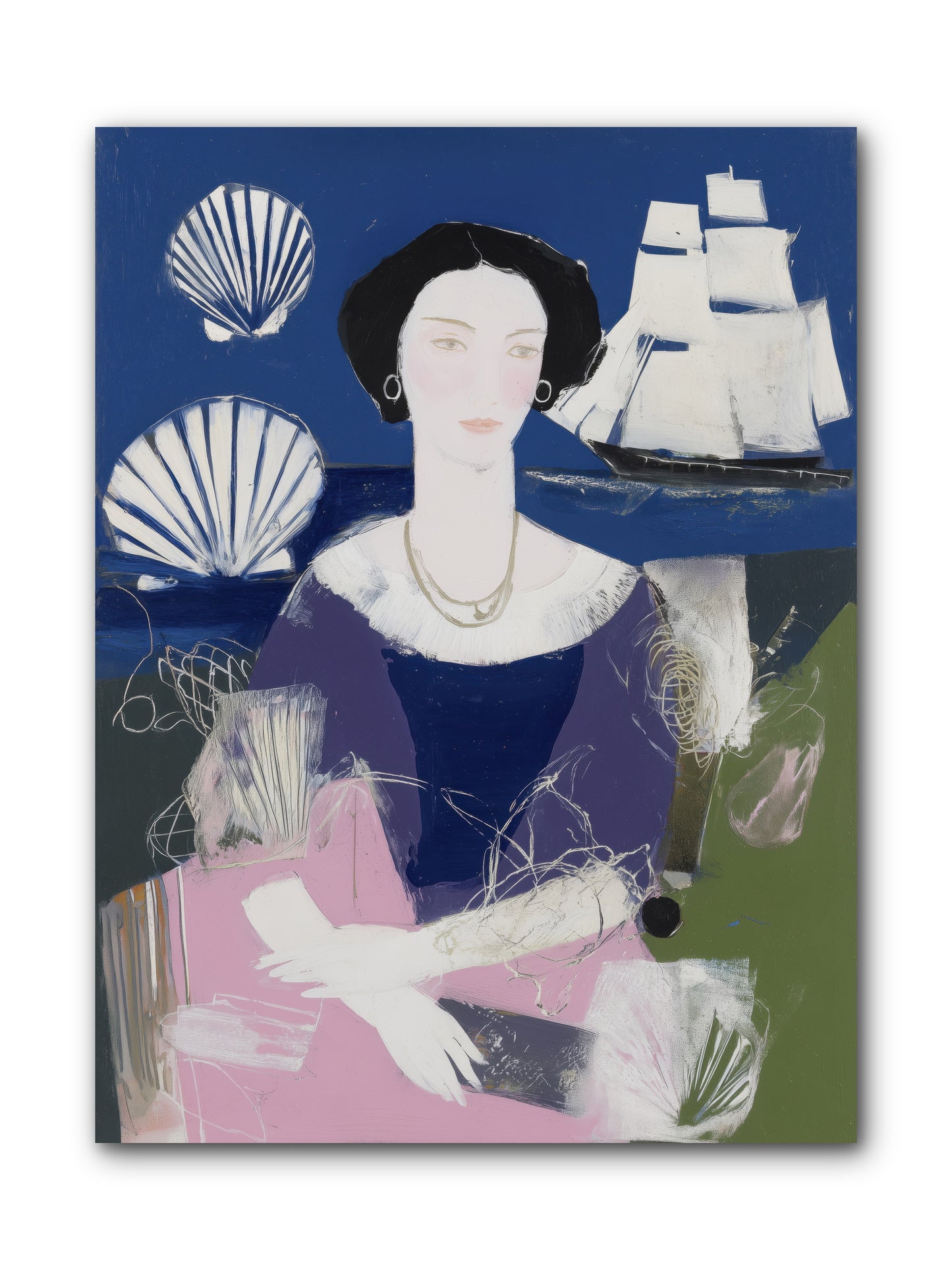 Oceanic Goddess -- Wrapped Canvas 9x12