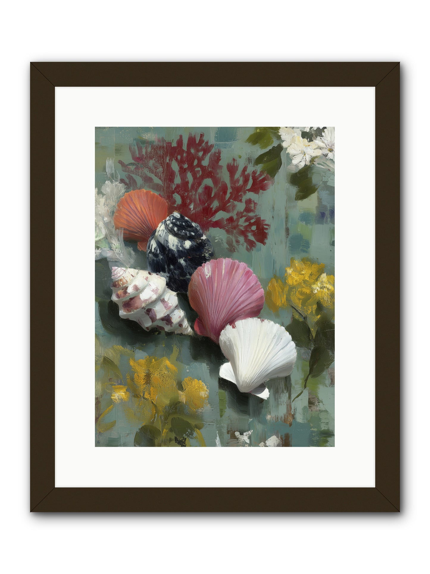 Ocean's Alphabet -- Framed Print - Black 12x16