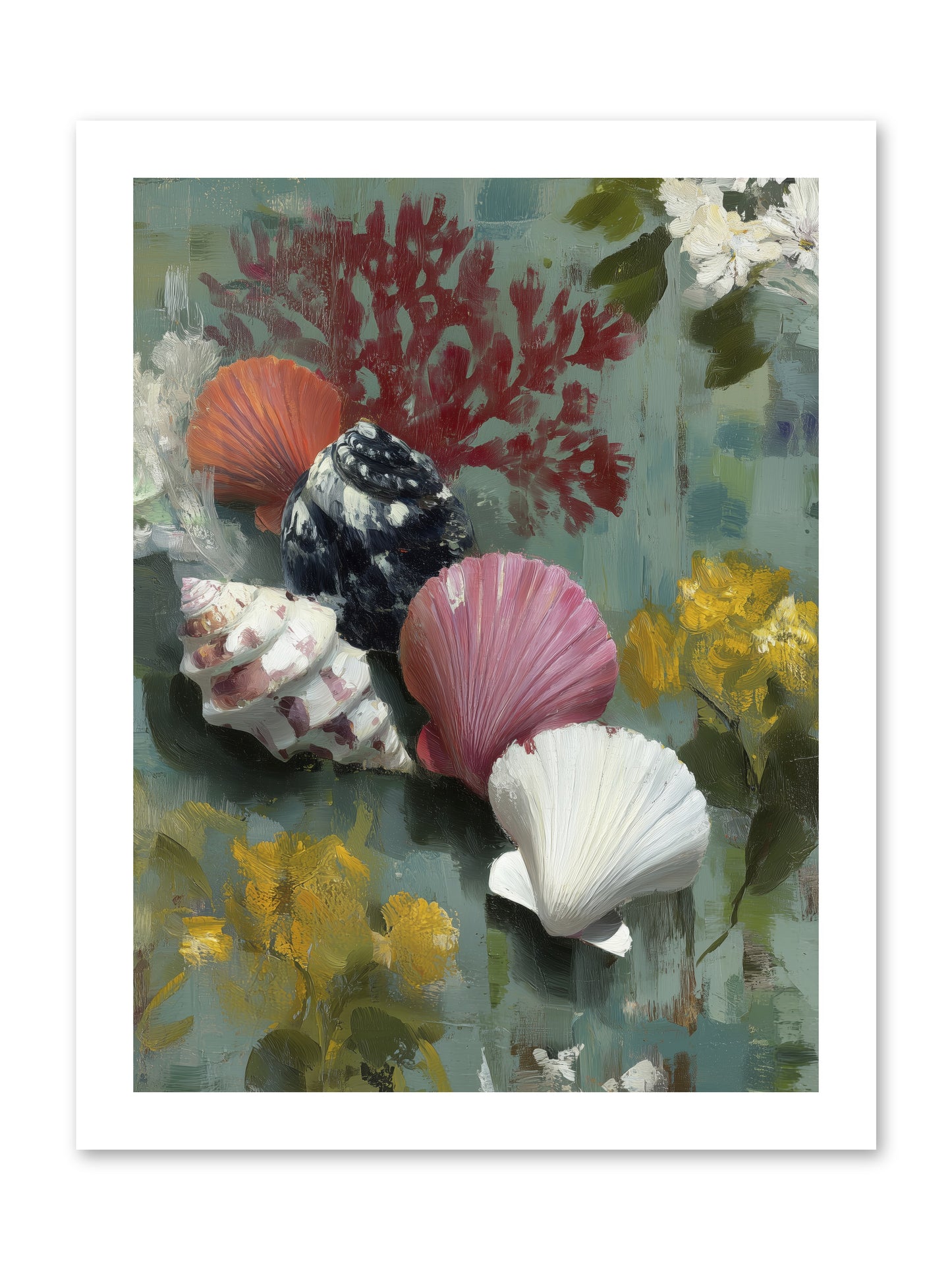 Ocean's Alphabet -- Loose Canvas Print 12x16