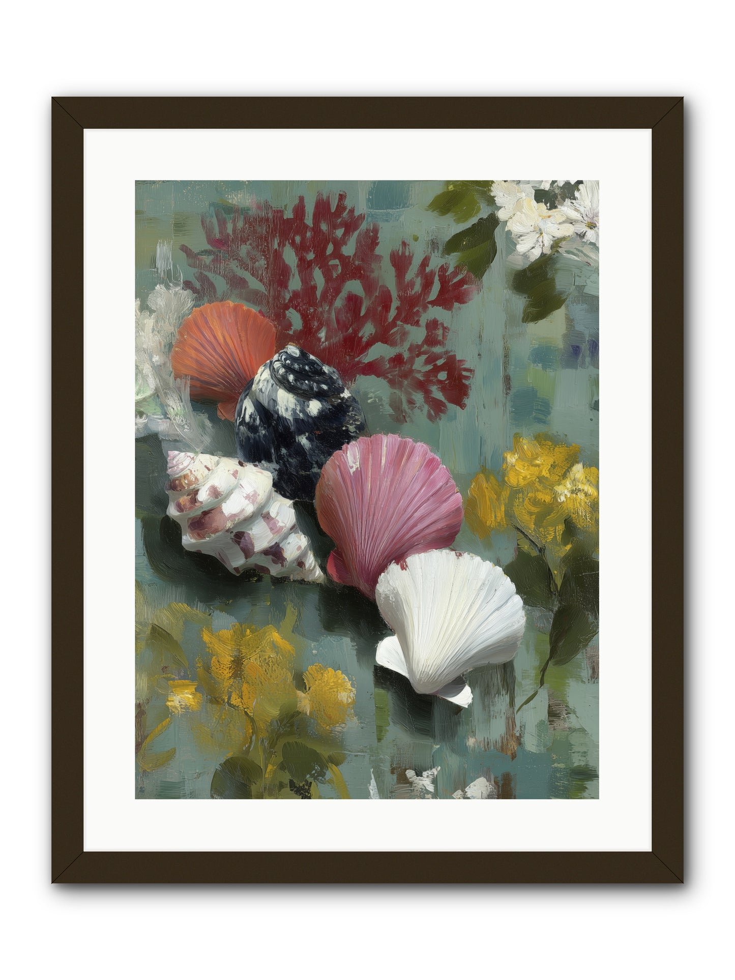 Ocean's Alphabet -- Framed Print - Black 18x24