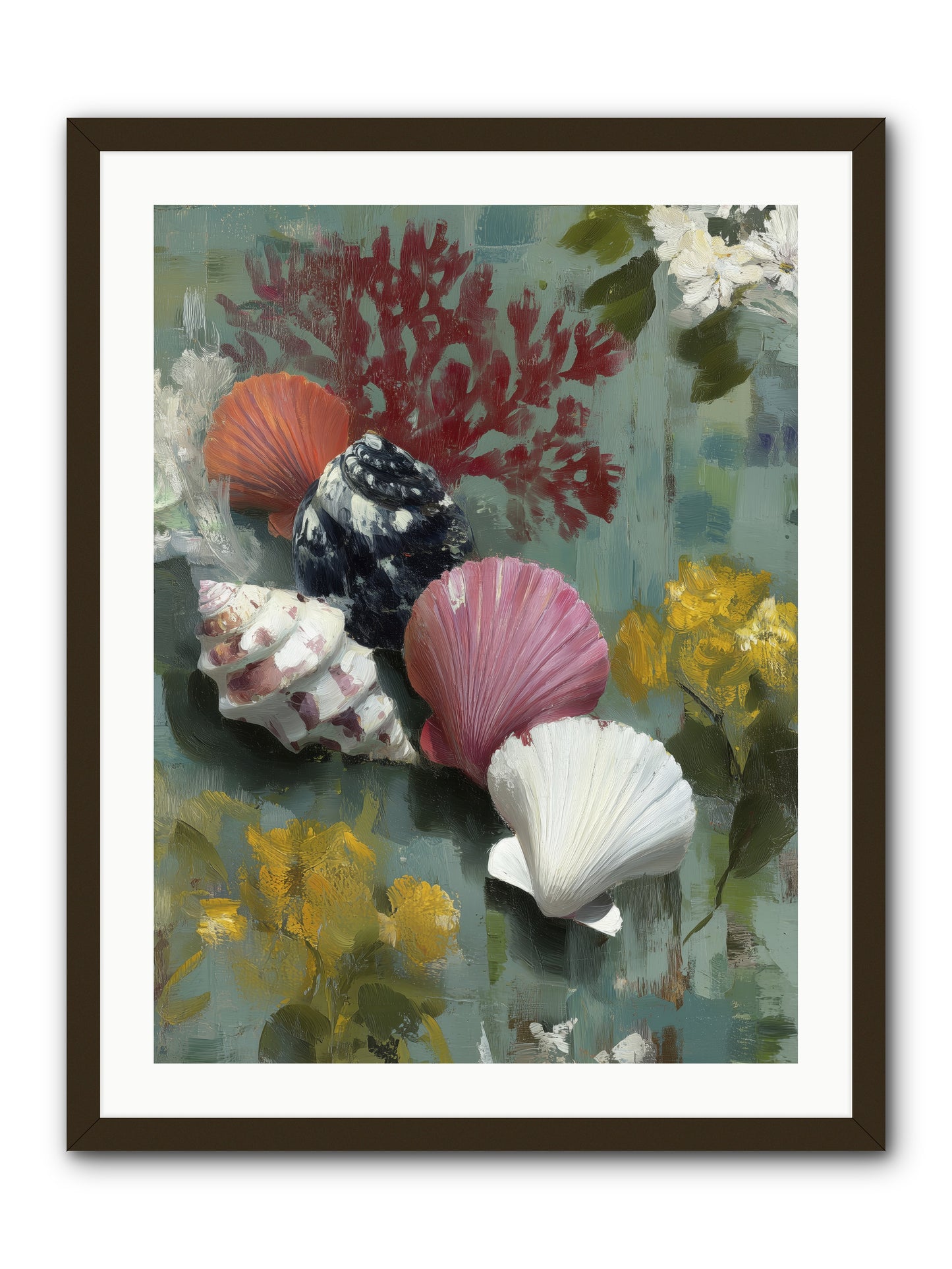 Ocean's Alphabet -- Framed Print - Black 24x32