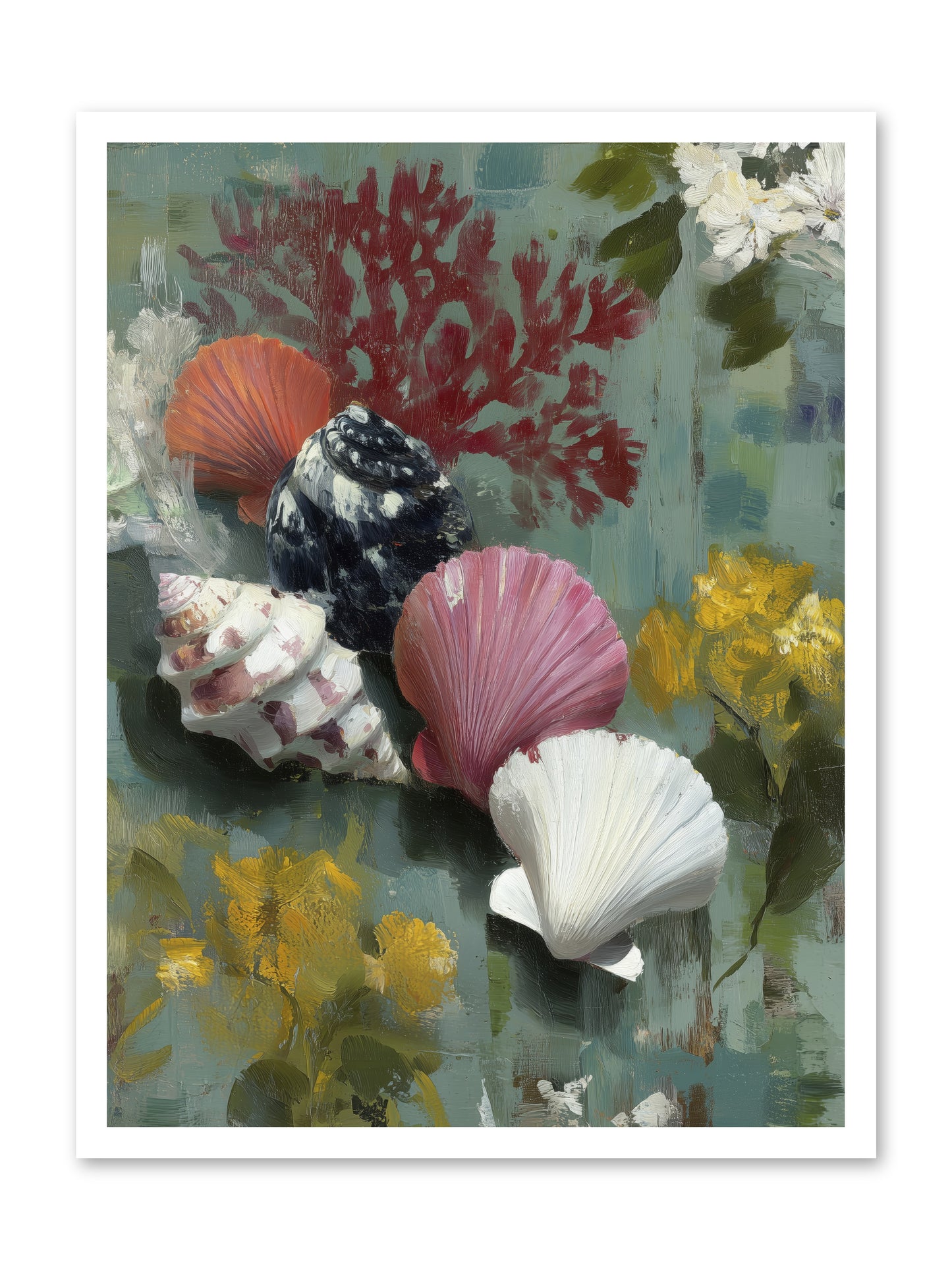 Ocean's Alphabet -- Loose Canvas Print 24x32
