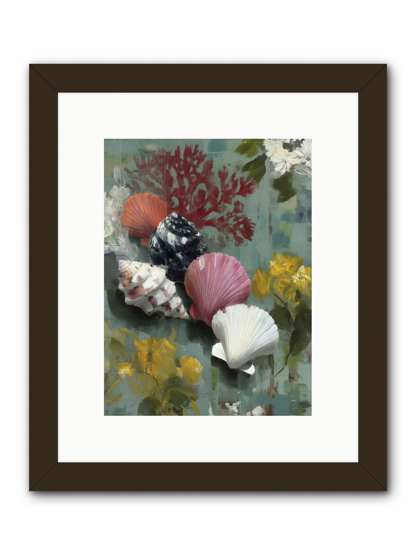 Ocean's Alphabet -- Framed Print - Black 9x12