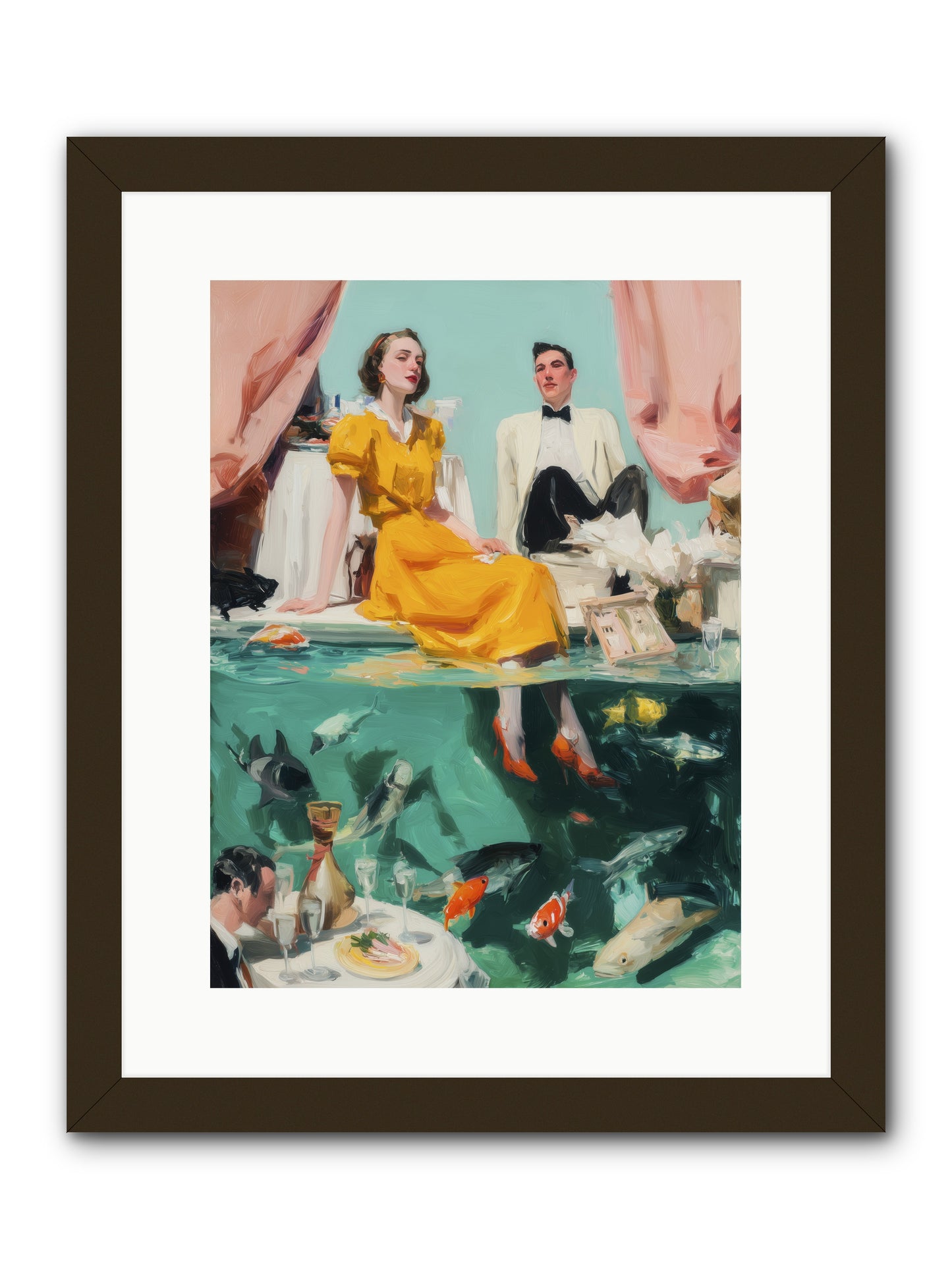 Ocean's Balcony -- Framed Print - Black 12x16