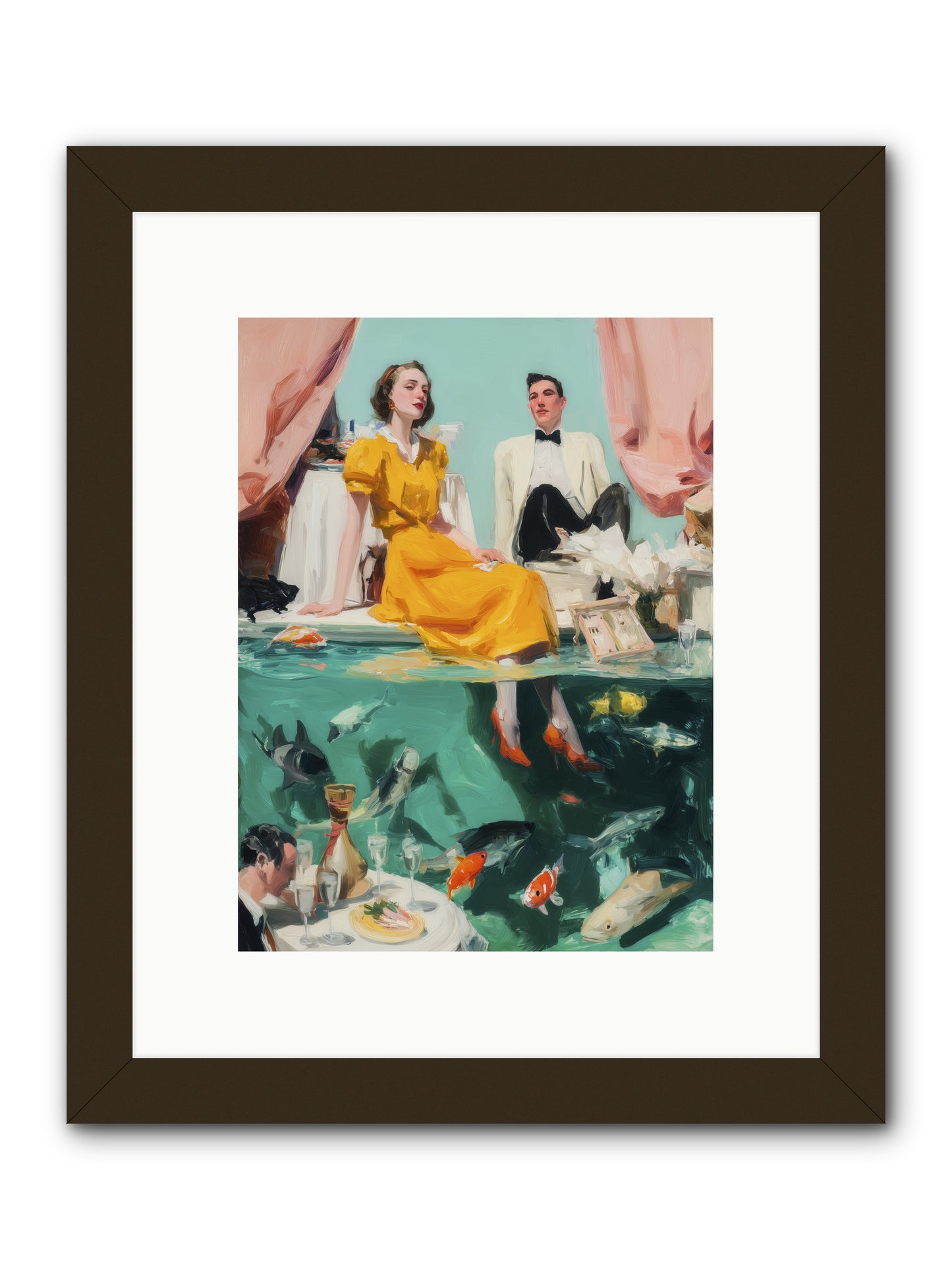 Ocean's Balcony -- Framed Print - Black 9x12
