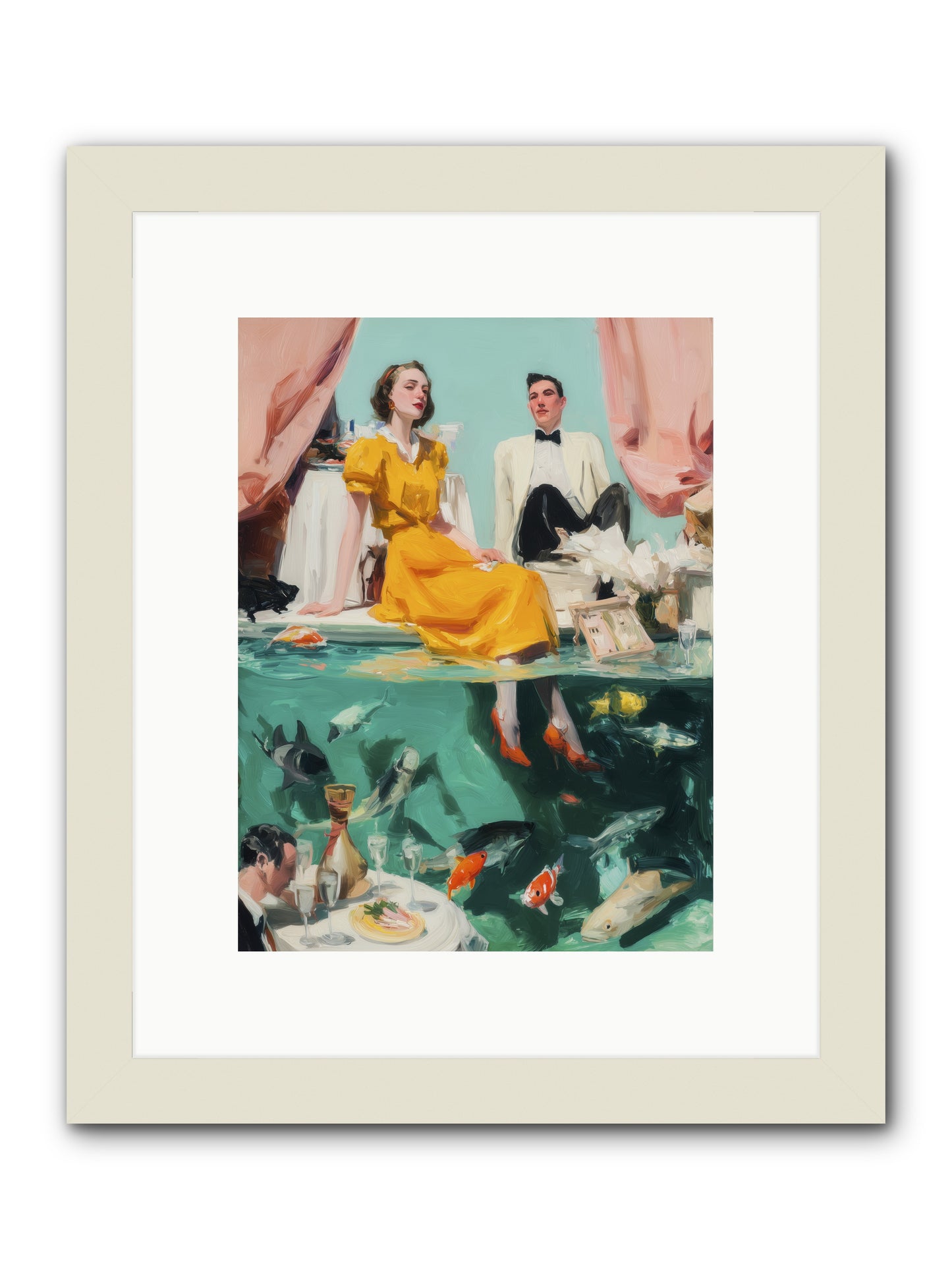 Ocean's Balcony -- Framed Print - White 9x12