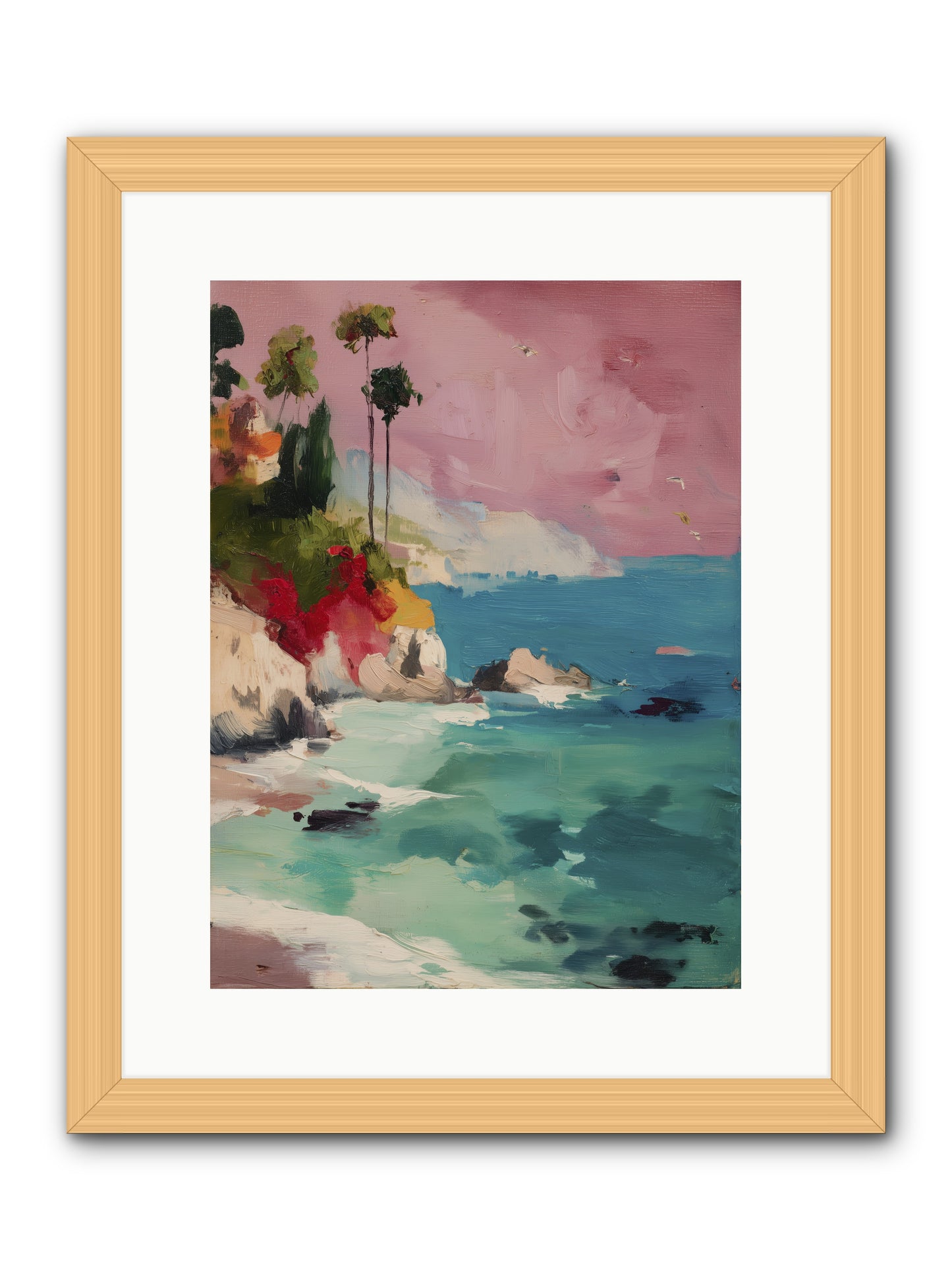 Ocean's Breath -- Framed Print - Natural 12x16