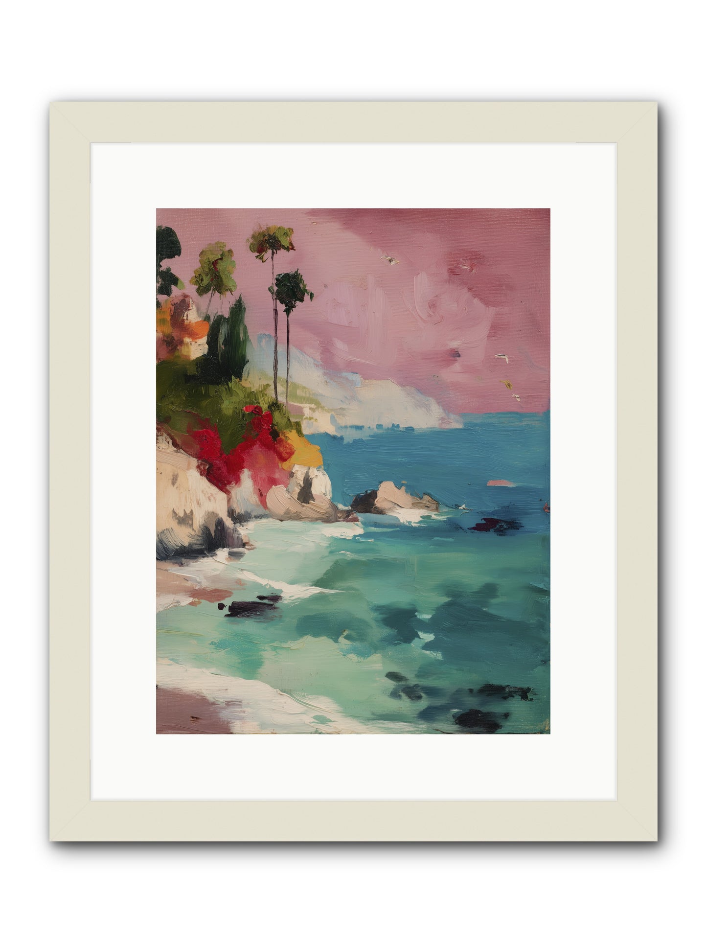 Ocean's Breath -- Framed Print - White 12x16