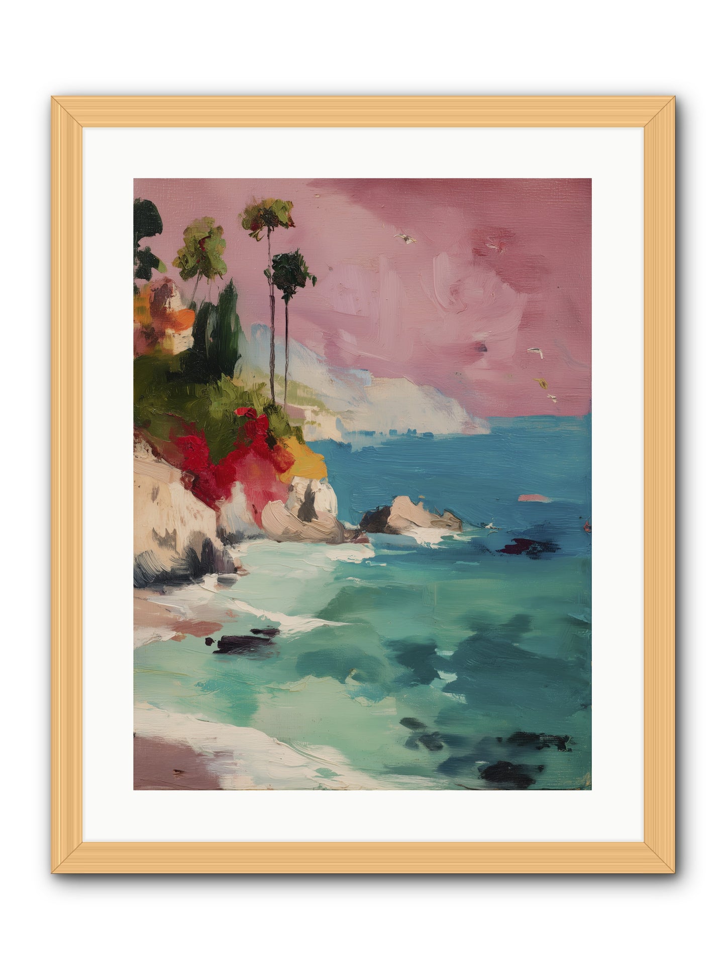 Ocean's Breath -- Framed Print - Natural 18x24