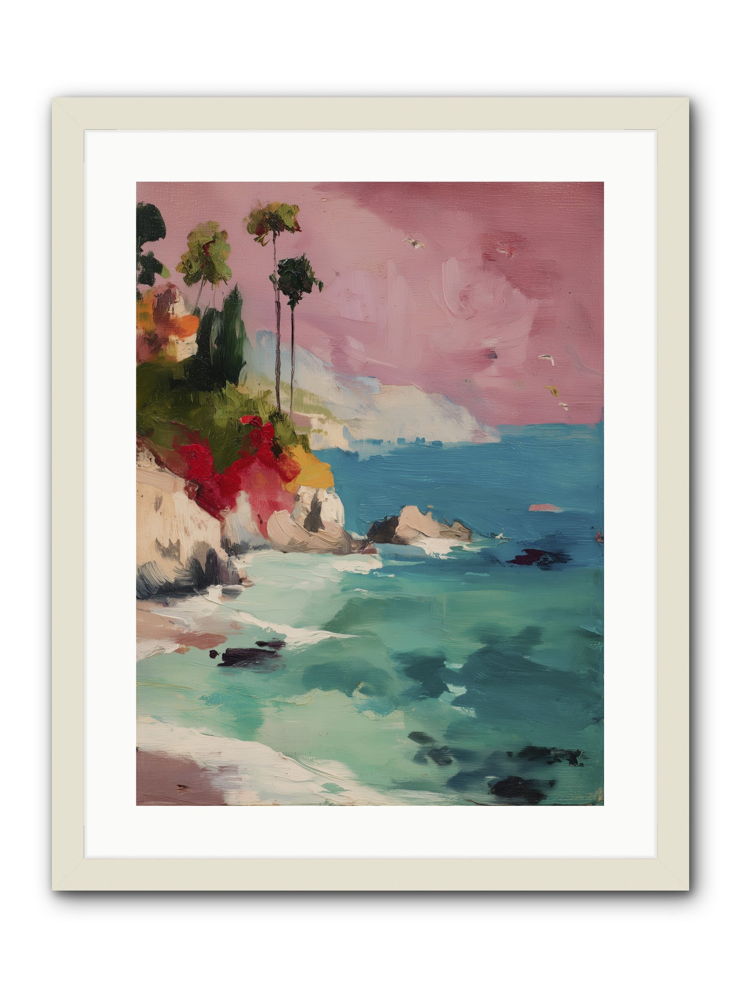 Ocean's Breath -- Framed Print - White 18x24
