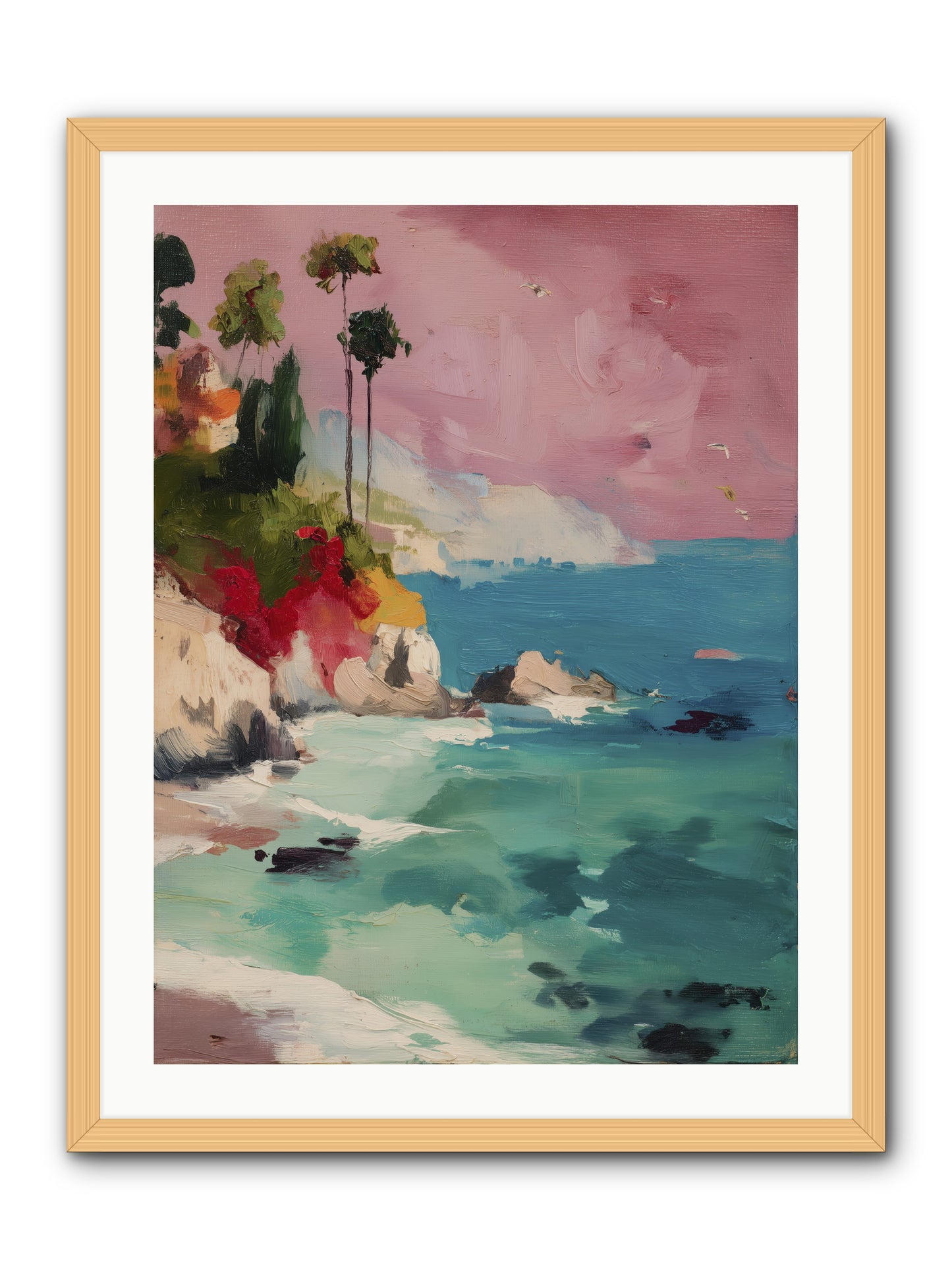 Ocean's Breath -- Framed Print - Natural 24x32