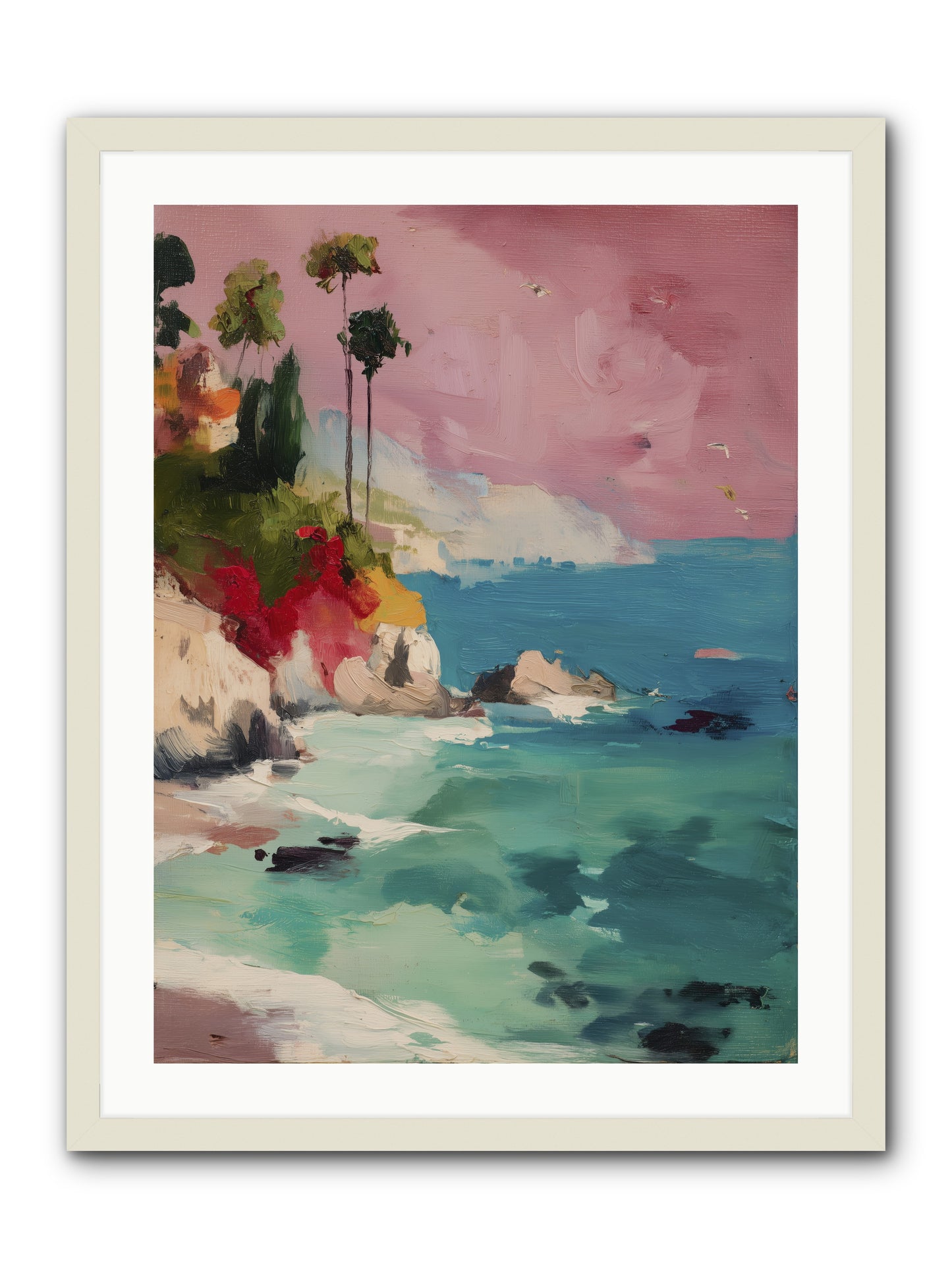 Ocean's Breath -- Framed Print - White 24x32