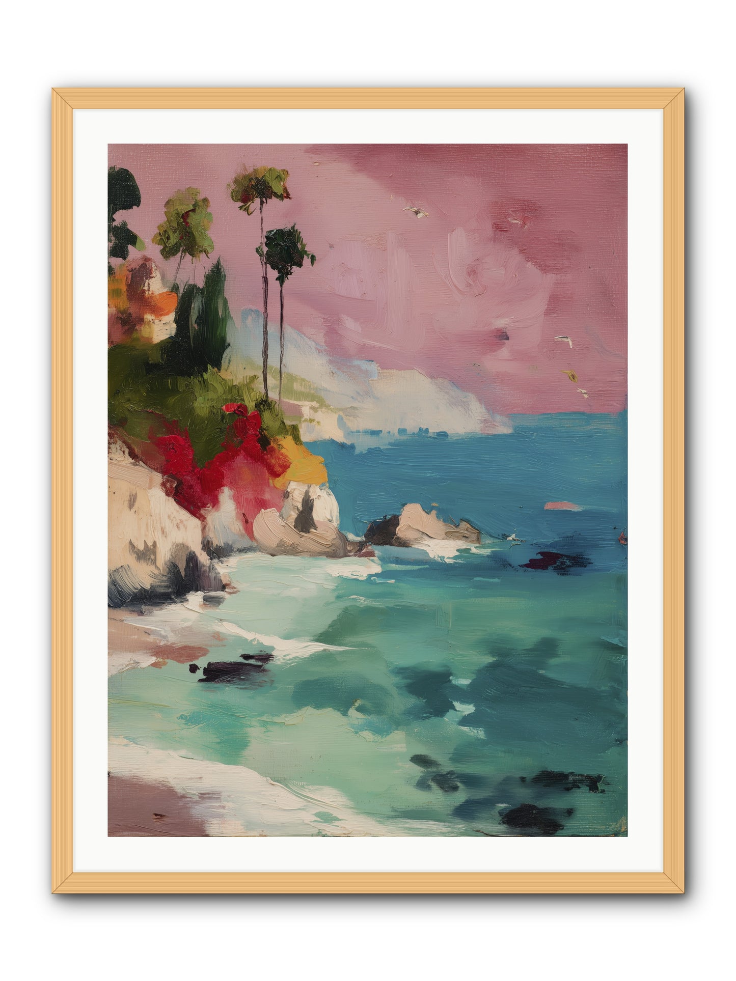 Ocean's Breath -- Framed Print - Natural 30x40