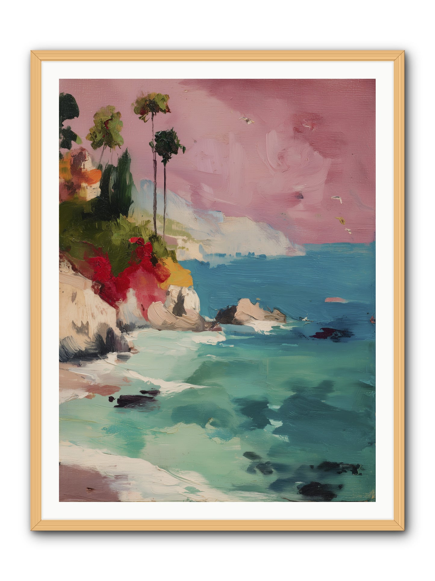 Ocean's Breath -- Framed Print - Natural 36x48