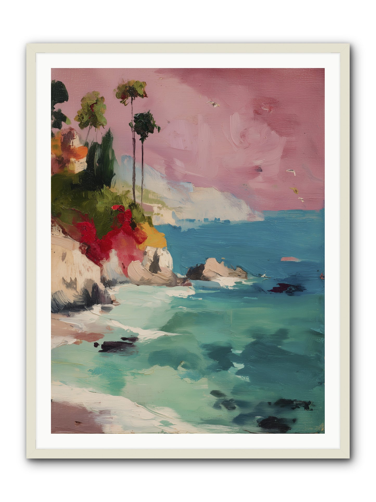 Ocean's Breath -- Framed Print - White 36x48