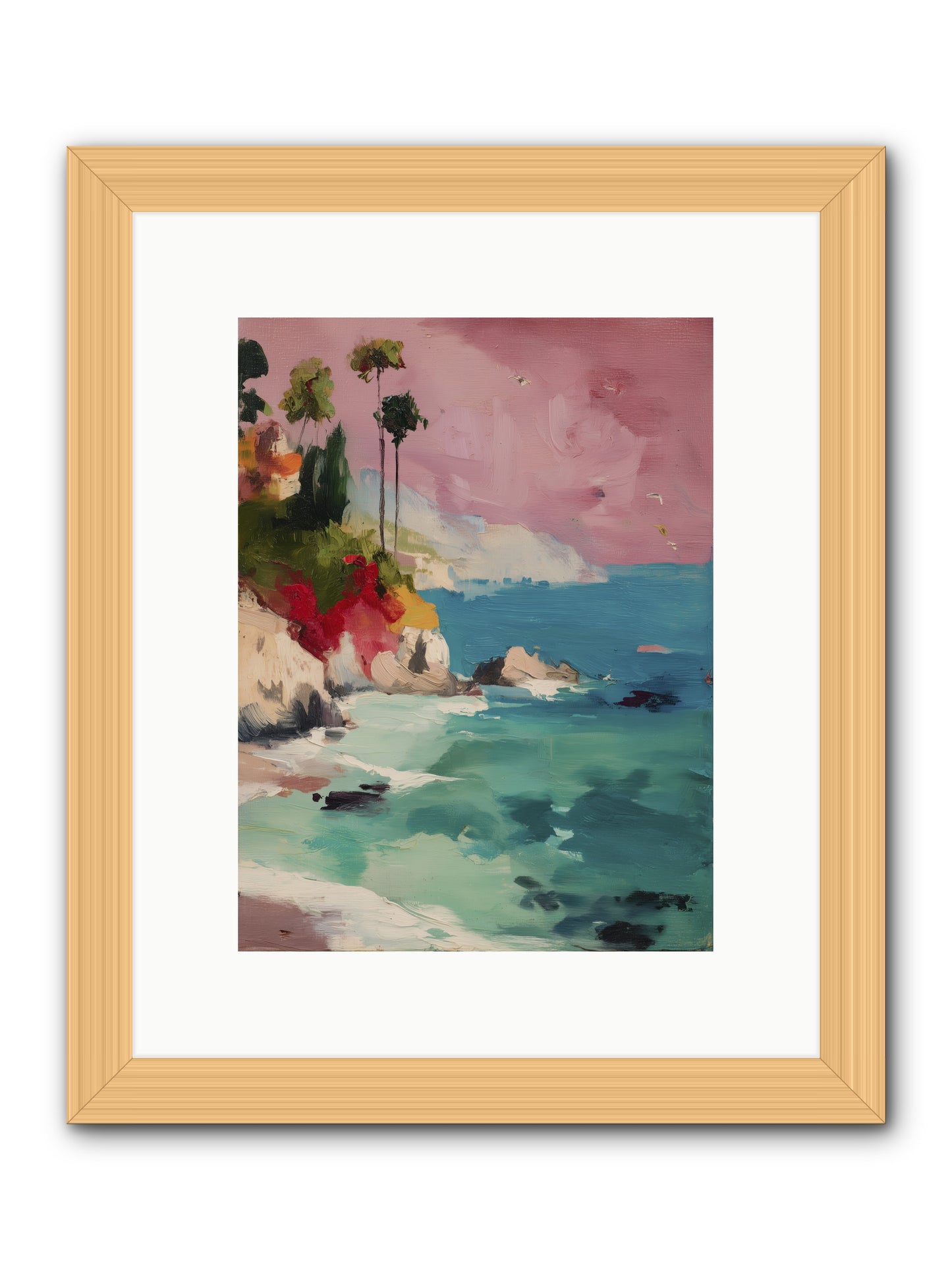 Ocean's Breath -- Framed Print - Natural 9x12