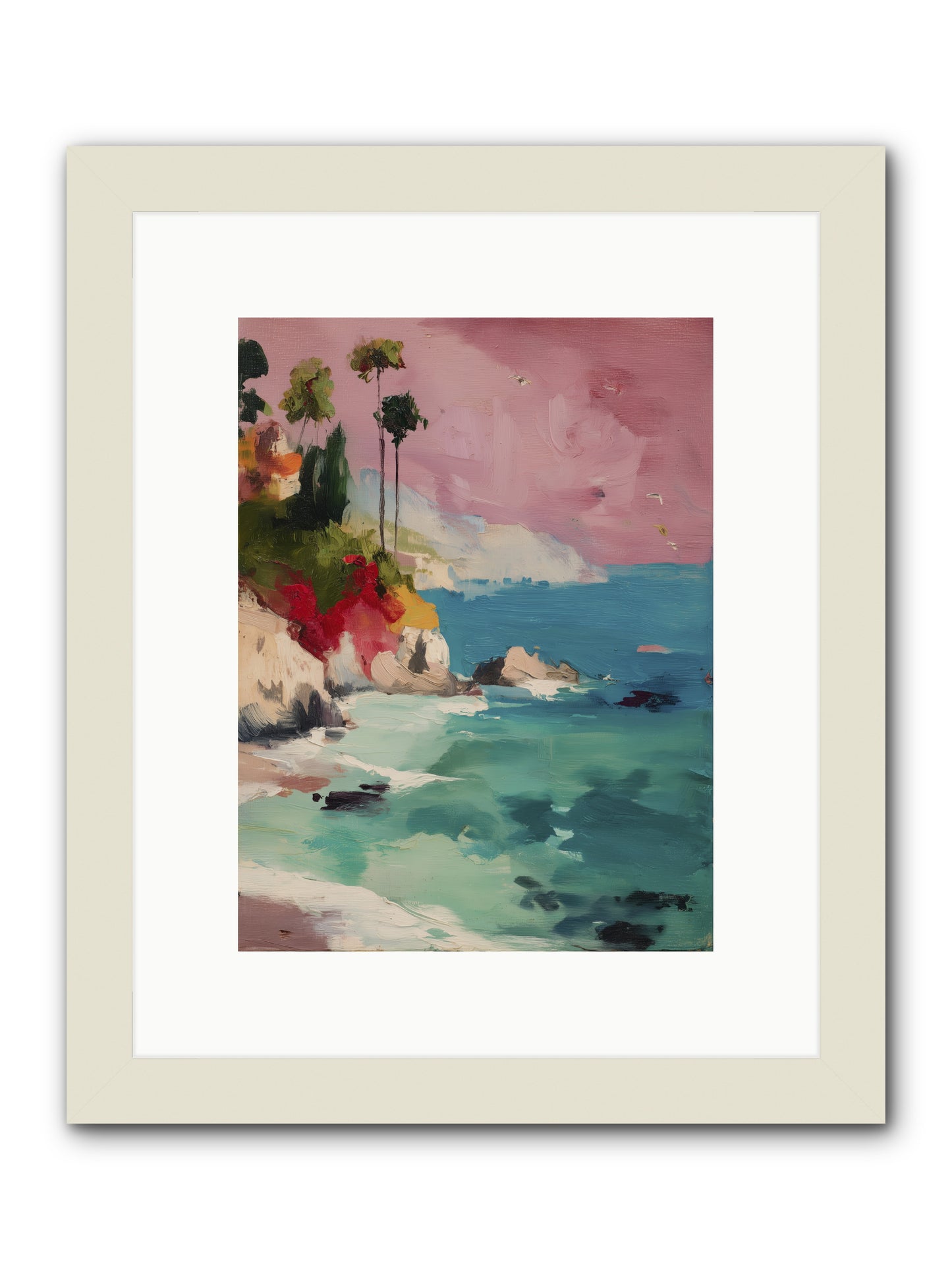 Ocean's Breath -- Framed Print - White 9x12