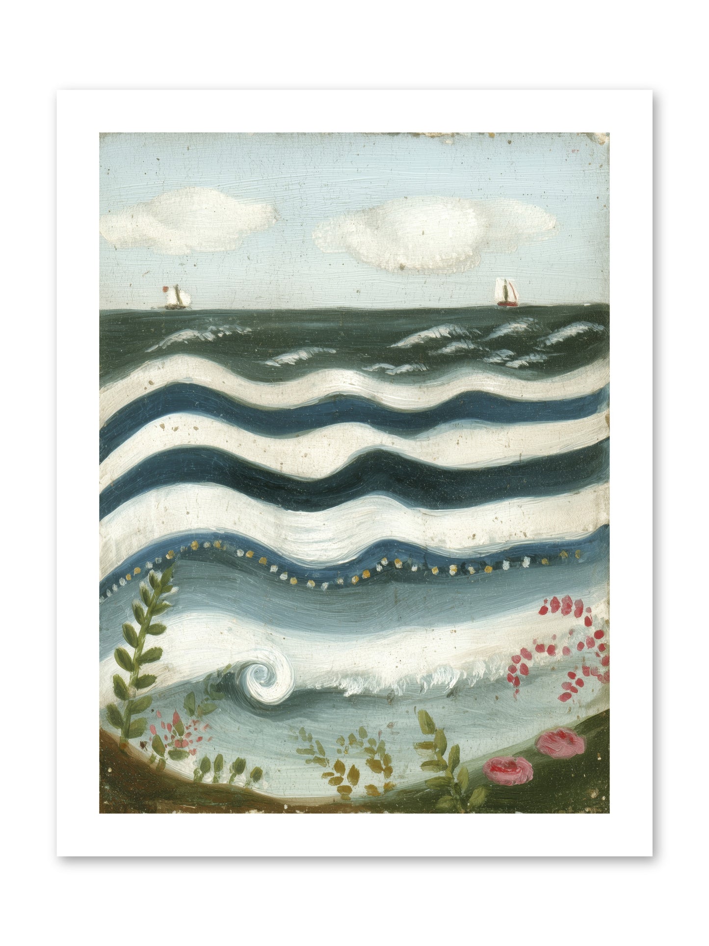 Ocean's Brush -- Paper Print 12x16