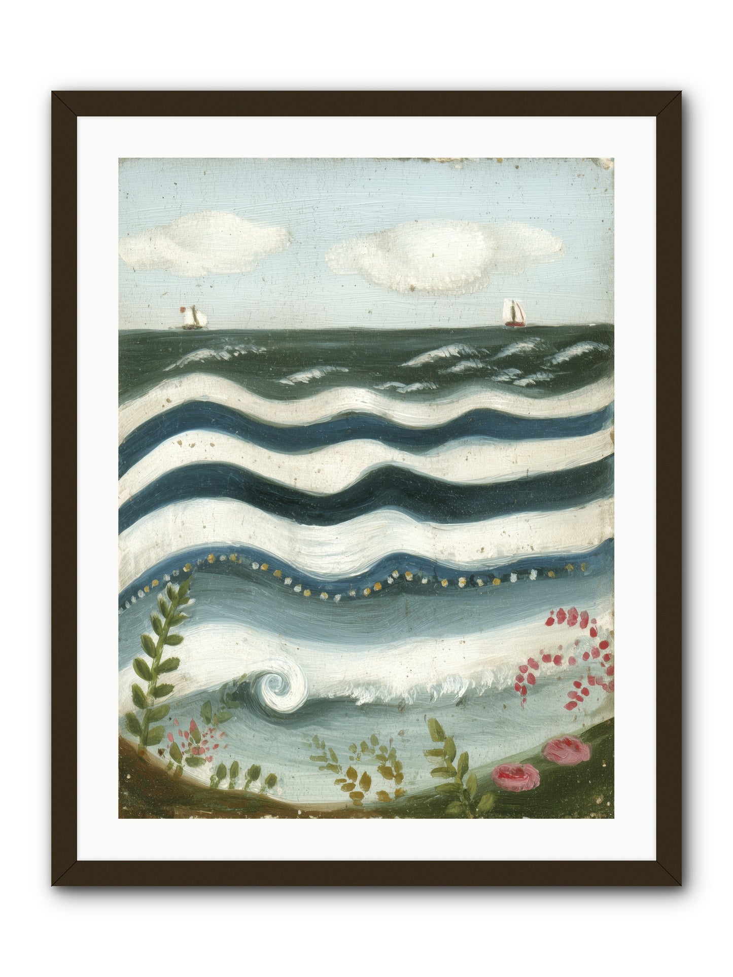 Ocean's Brush -- Framed Print - Black 24x32