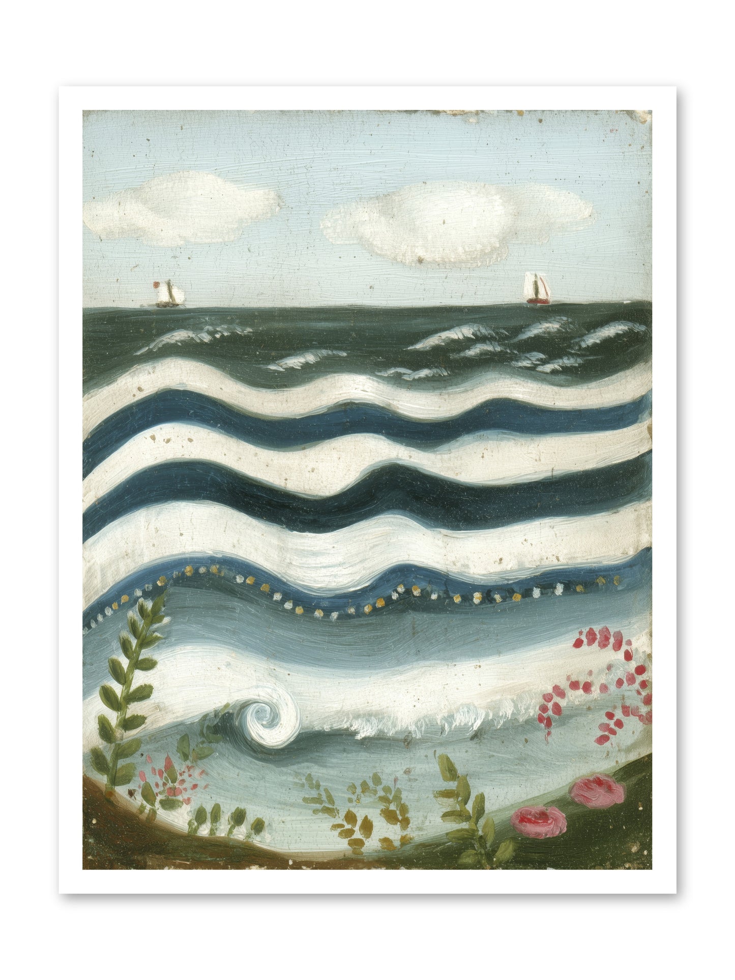 Ocean's Brush -- Loose Canvas Print 24x32