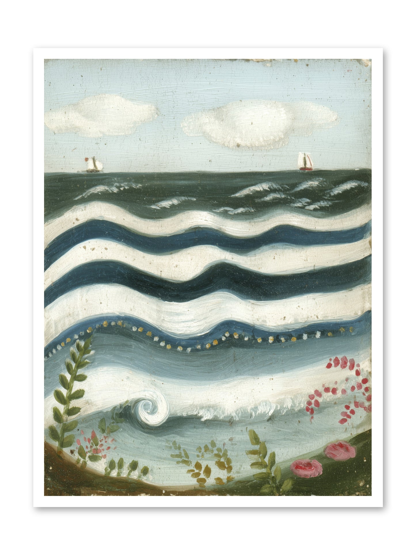 Ocean's Brush -- Loose Canvas Print 30x40