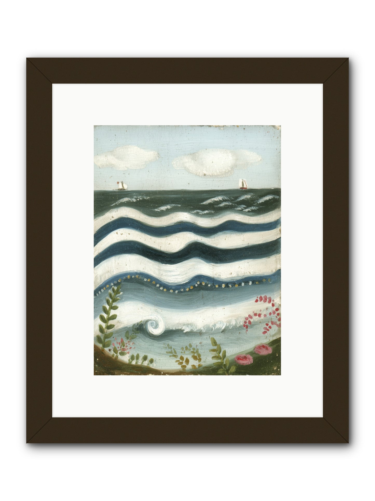 Ocean's Brush -- Framed Print - Black 9x12