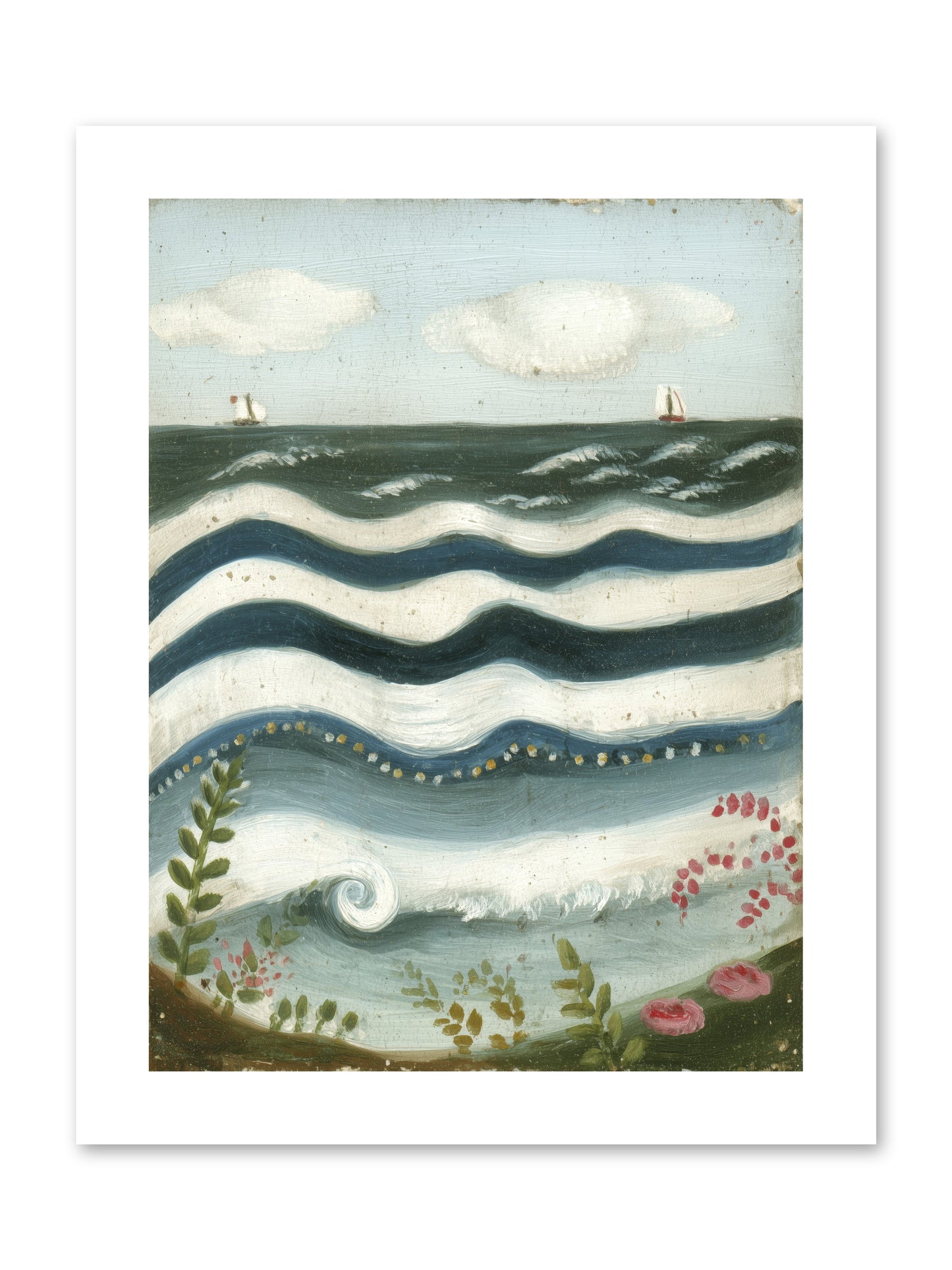 Ocean's Brush -- Paper Print 9x12