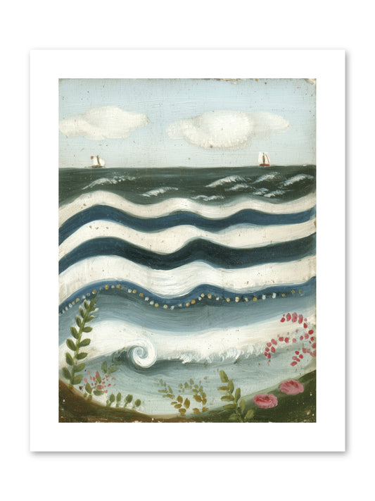 Ocean's Brush -- Paper Print 9x12