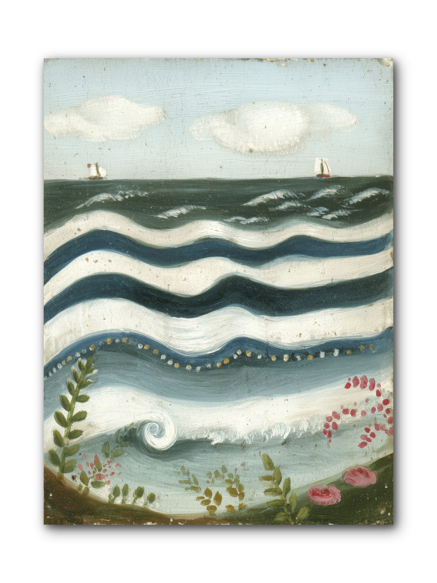Ocean's Brush -- Wrapped Canvas 9x12