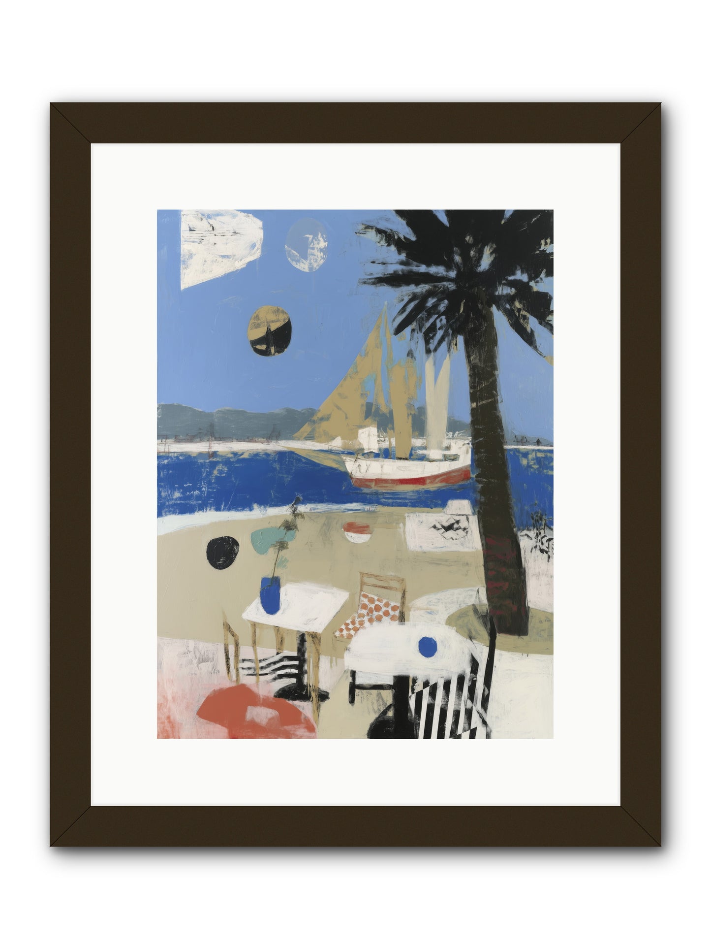 Ocean's Canvas -- Framed Print - Black 12x16