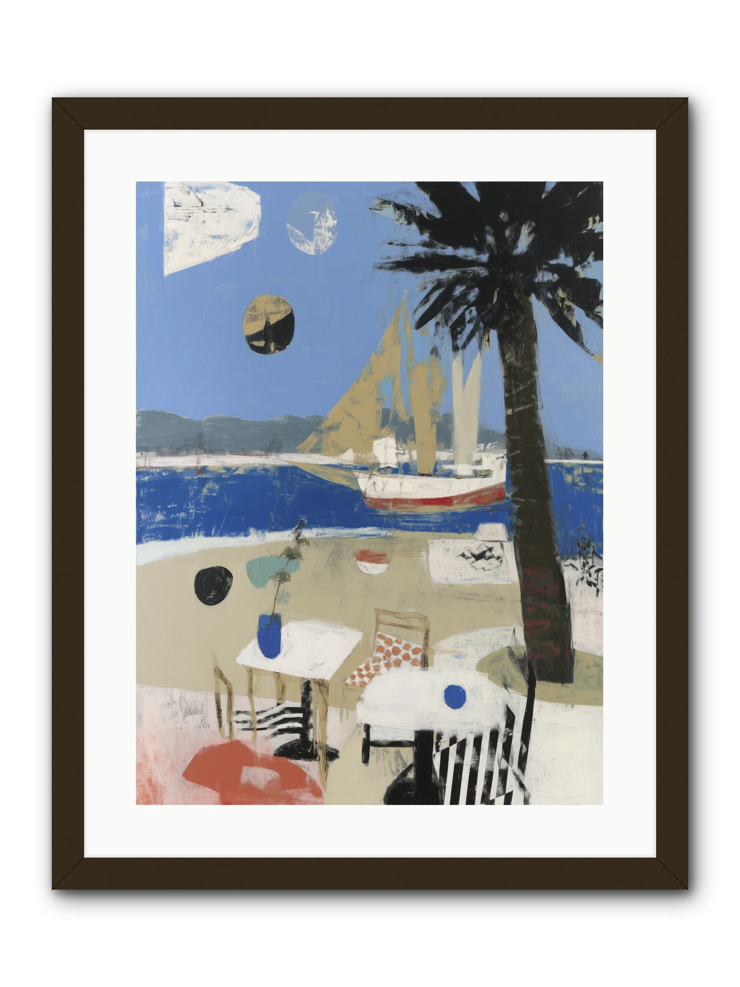 Ocean's Canvas -- Framed Print - Black 18x24