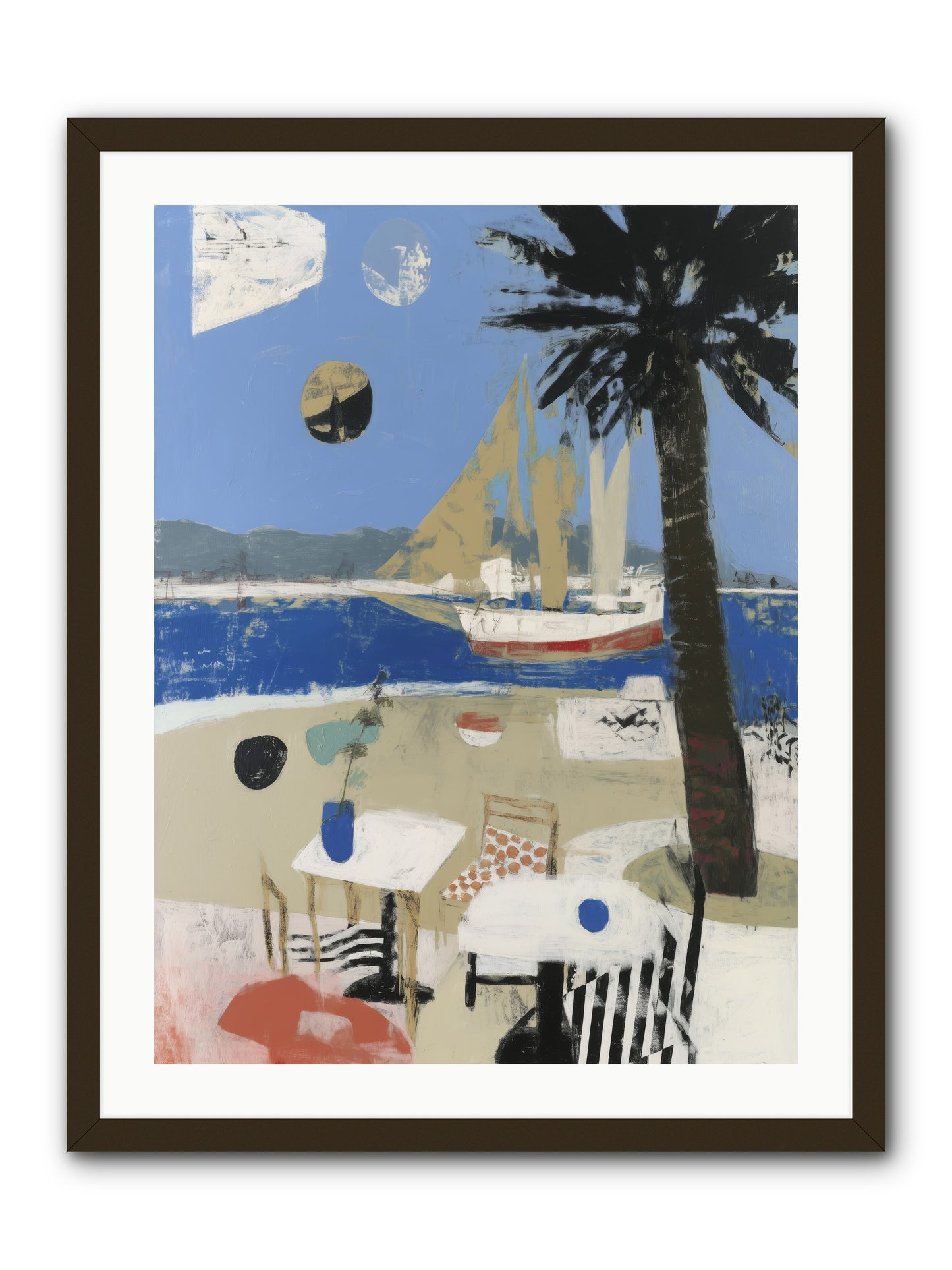 Ocean's Canvas -- Framed Print - Black 24x32