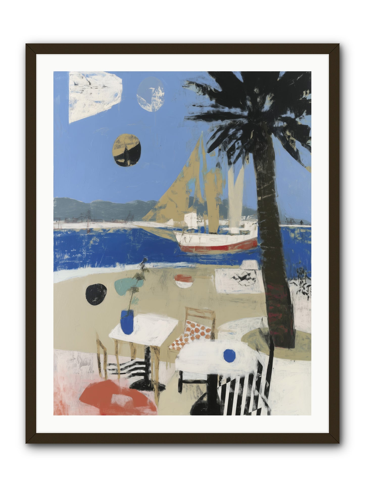 Ocean's Canvas -- Framed Print - Black 30x40