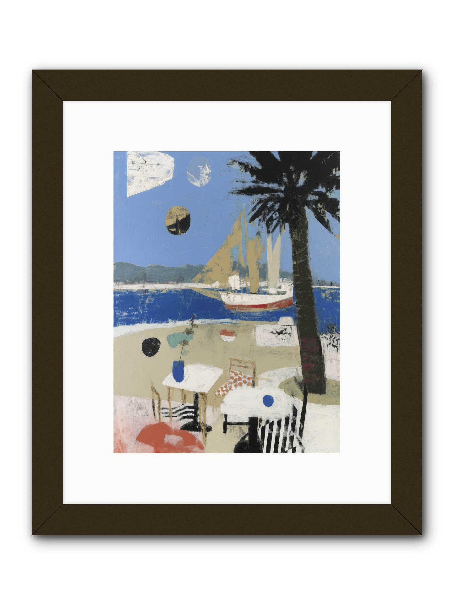 Ocean's Canvas -- Framed Print - Black 9x12