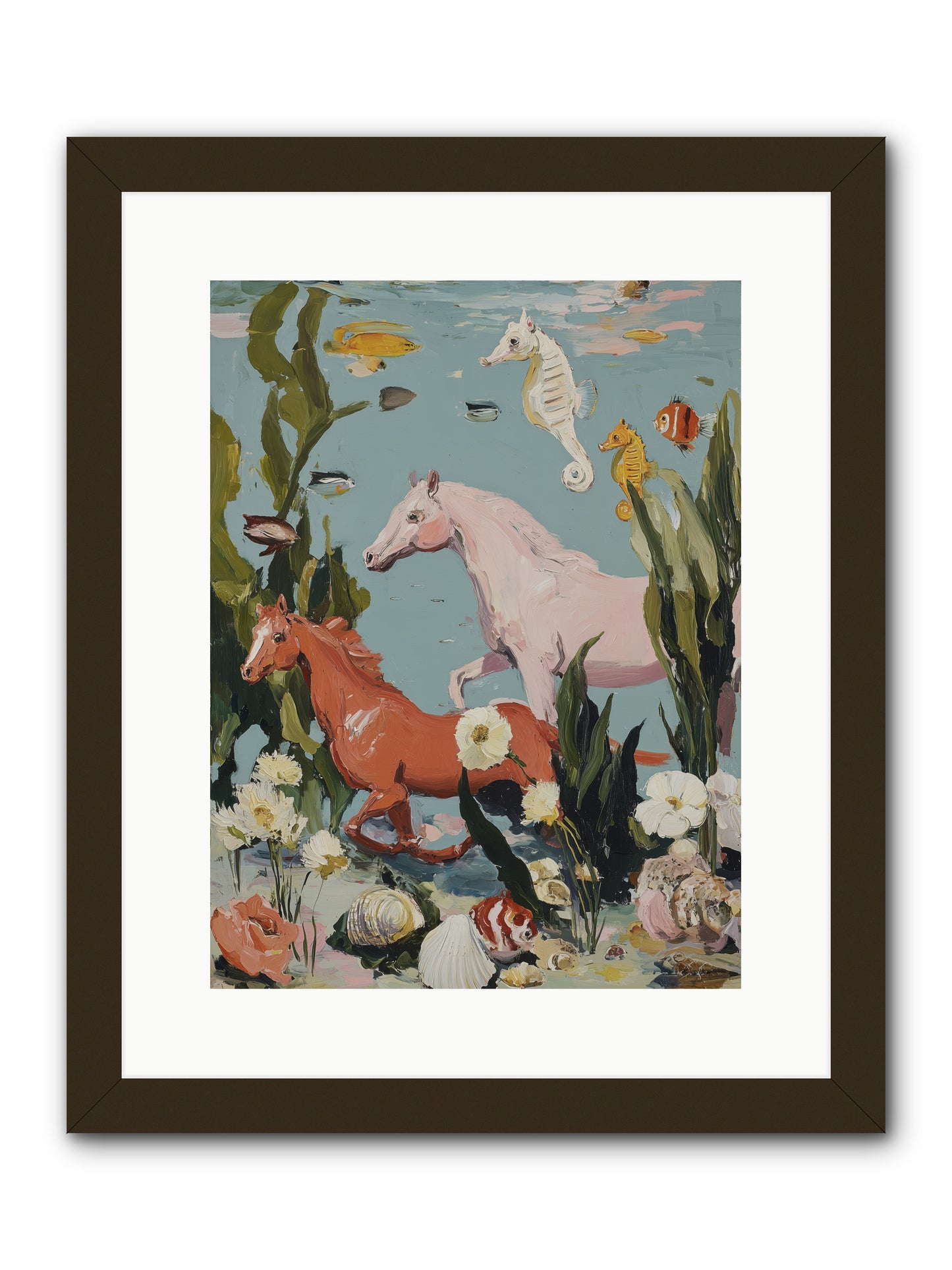 Ocean's Cavalry -- Framed Print - Black 12x16