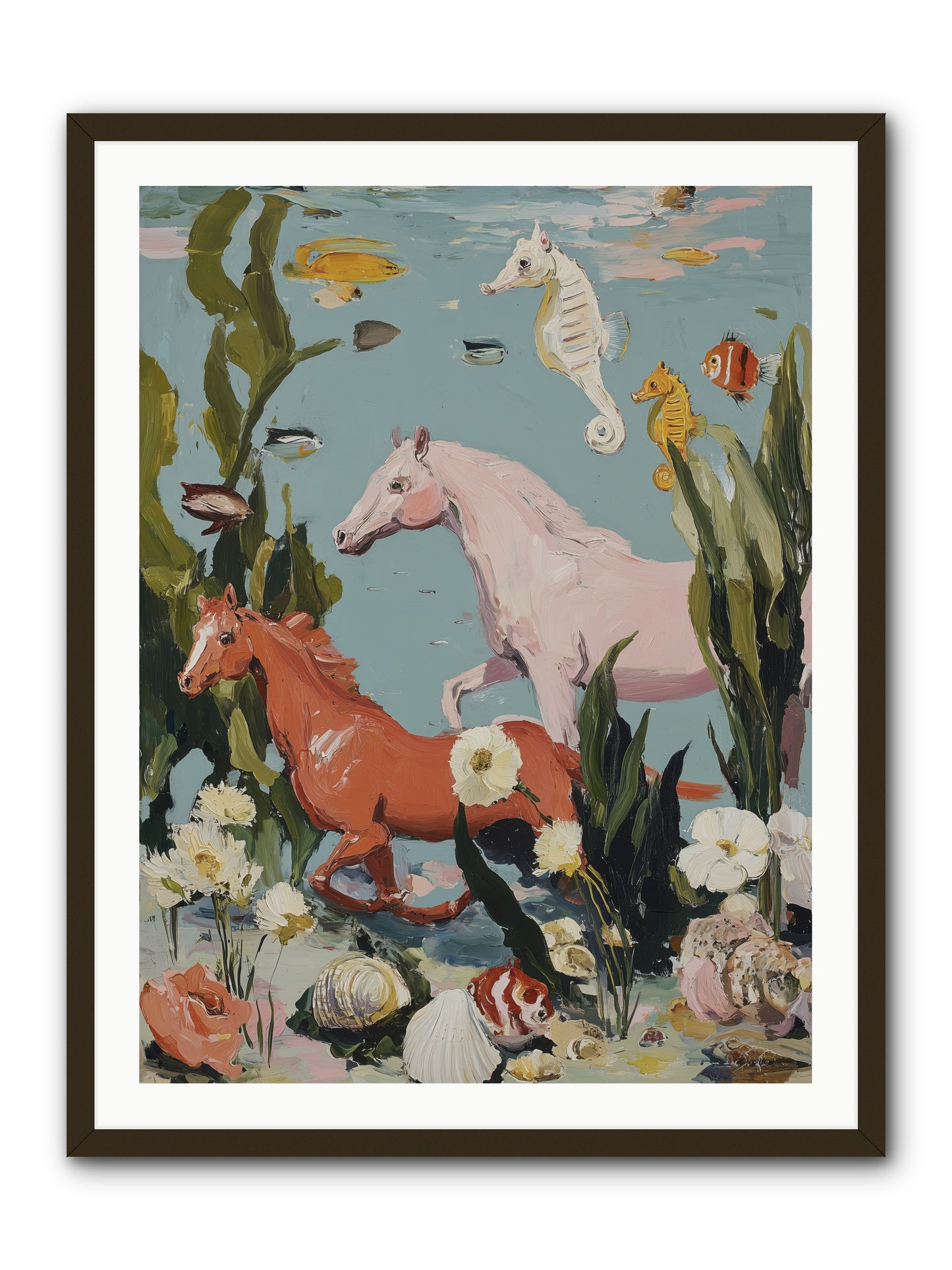 Ocean's Cavalry -- Framed Print - Black 30x40