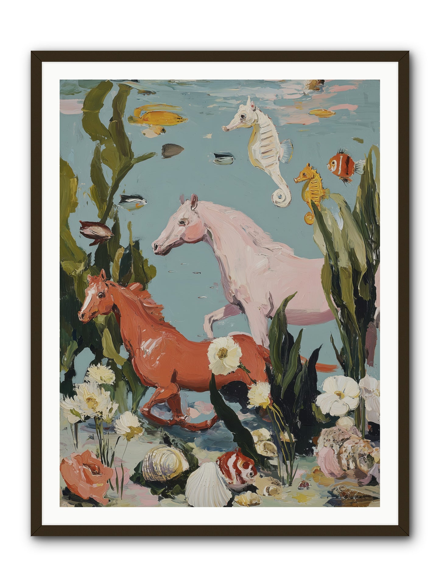 Ocean's Cavalry -- Framed Print - Black 36x48