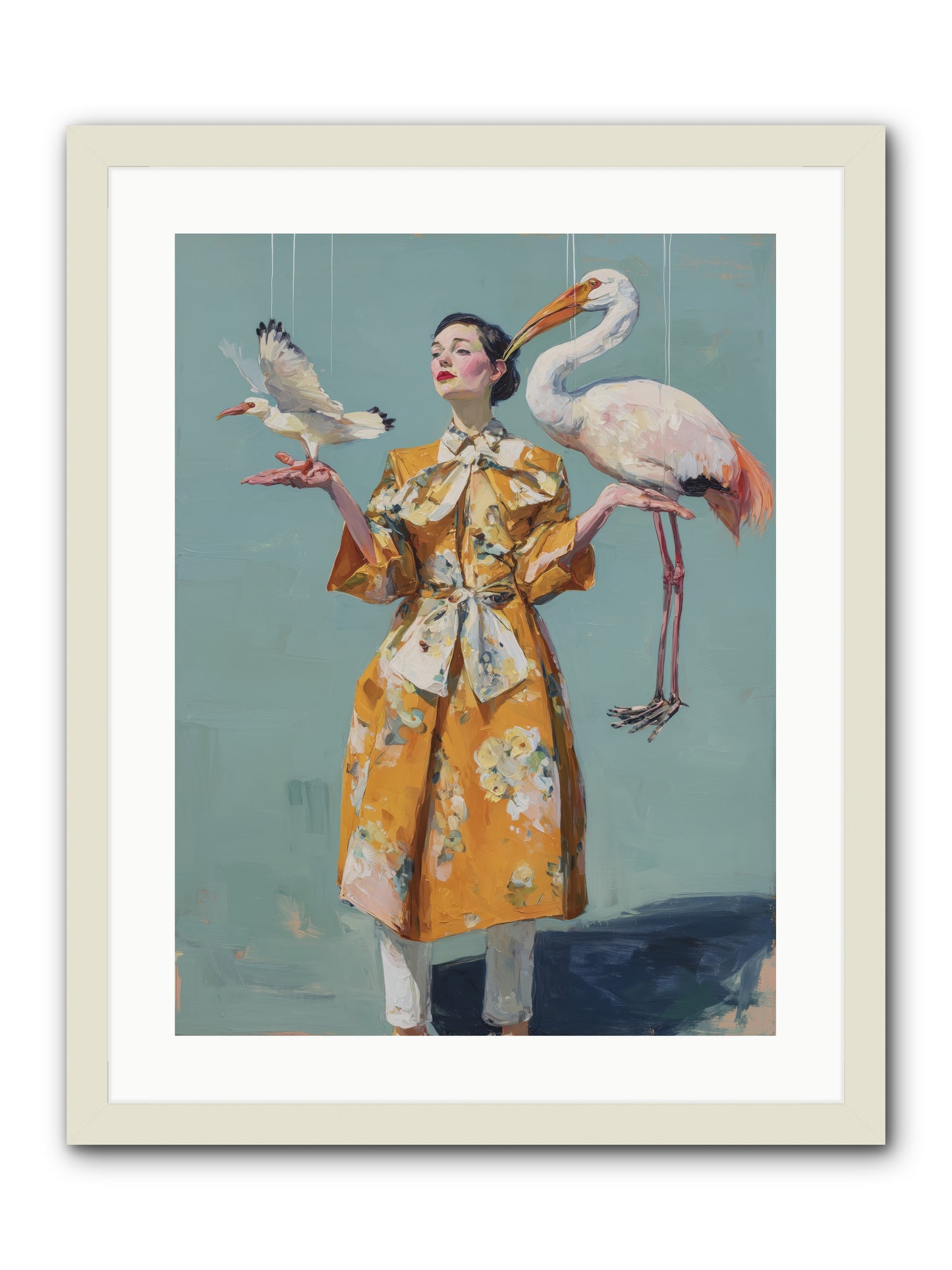 Ocean's Chronicle -- Framed Print - White 18x24