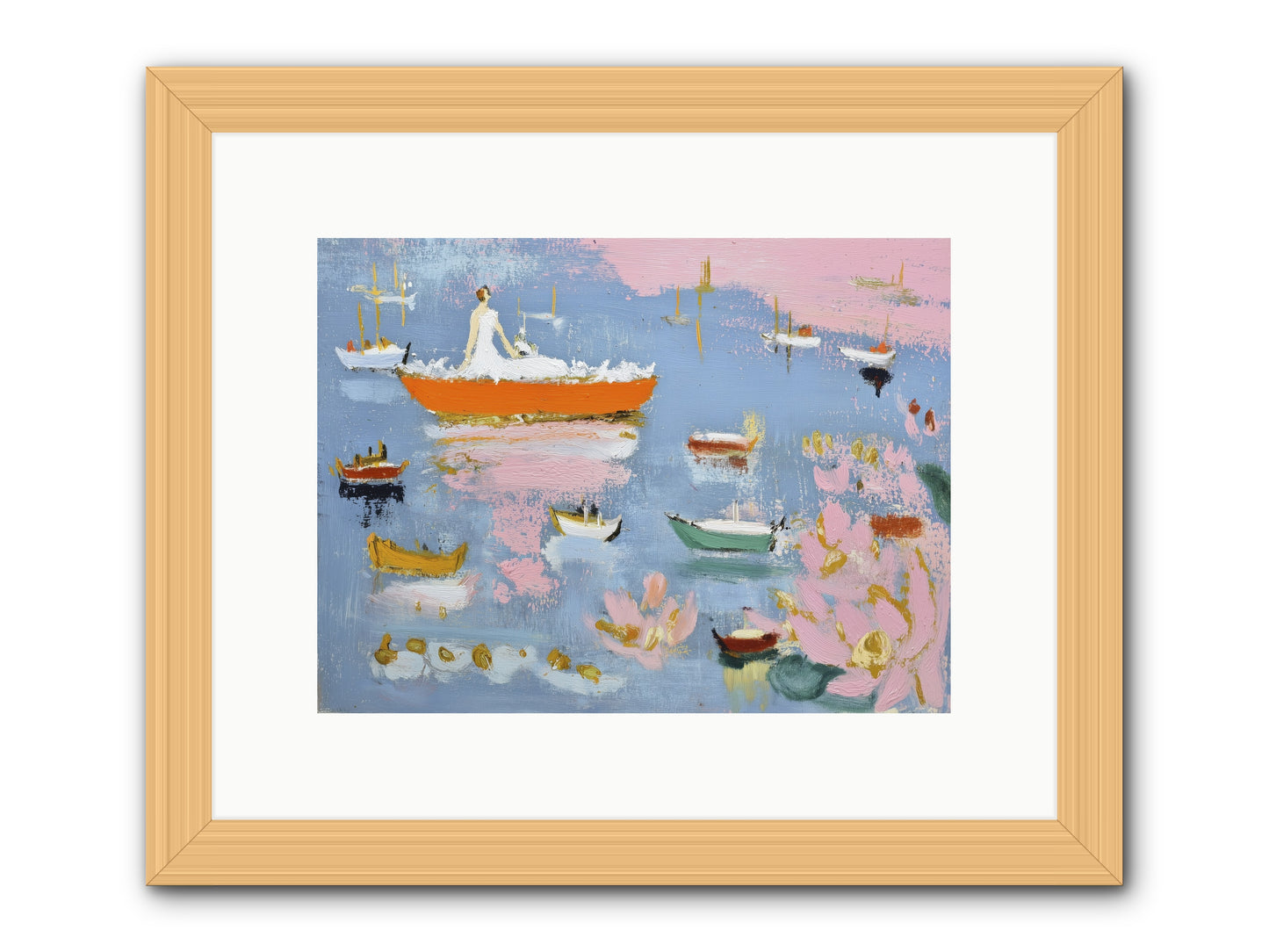Ocean's Lullaby -- Framed Print - Natural 12x9