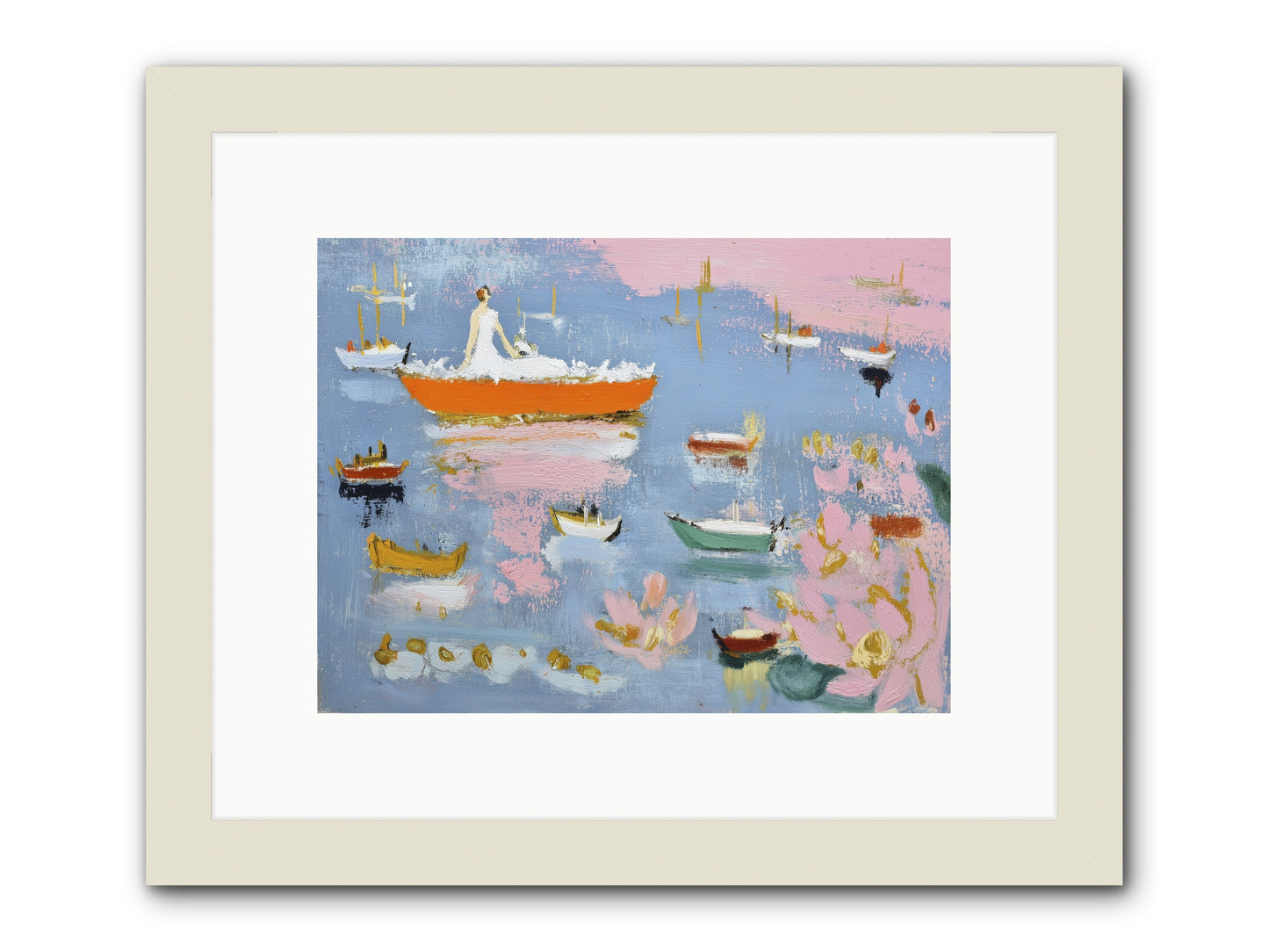Ocean's Lullaby -- Framed Print - White 12x9