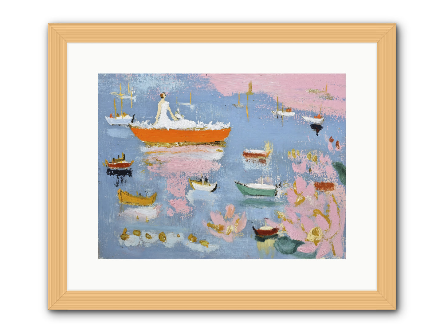Ocean's Lullaby -- Framed Print - Natural 16x12