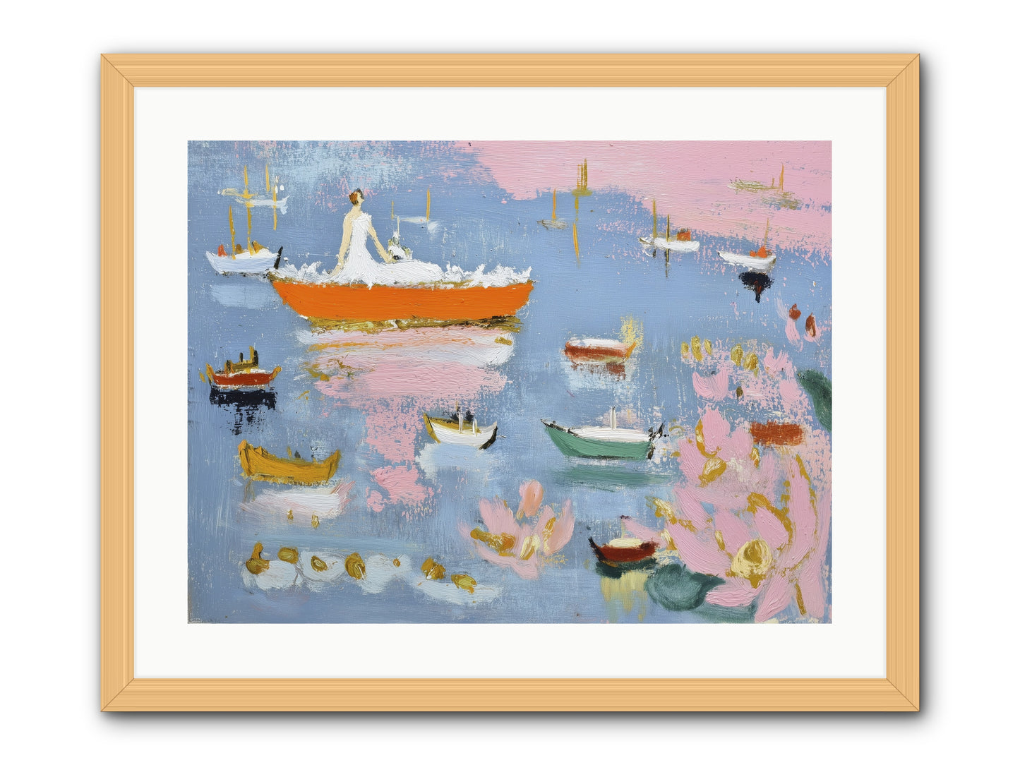 Ocean's Lullaby -- Framed Print - Natural 24x18
